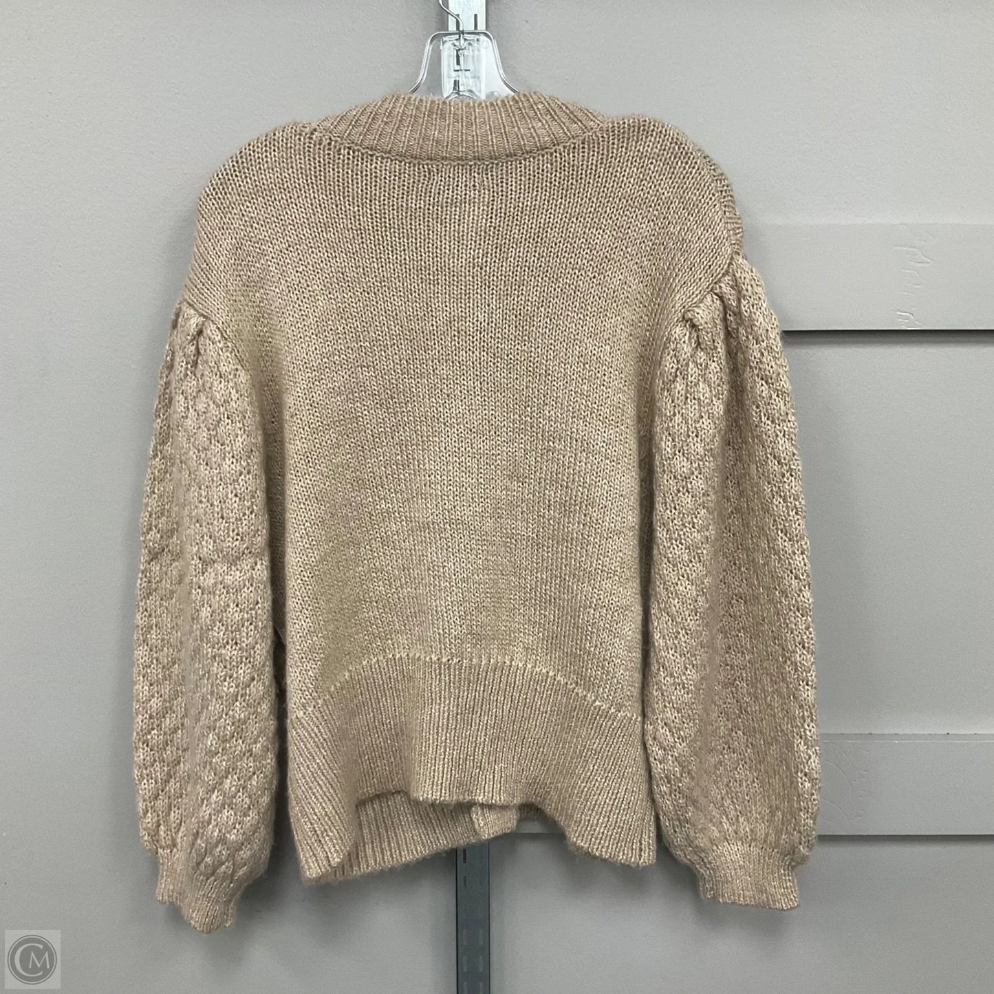 Sweater Cardigan By Who What Wear In Sand, Size: L