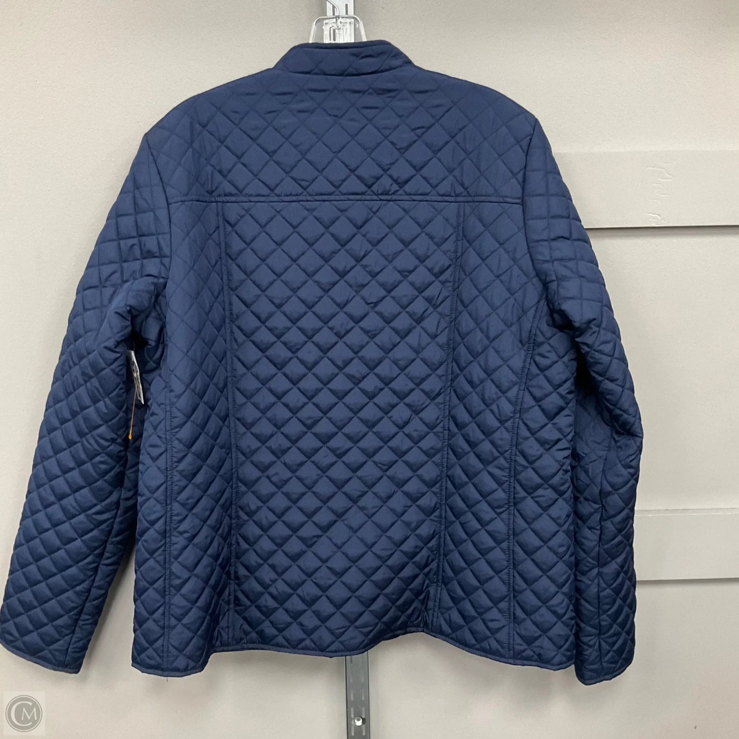 Jacket Puffer & Quilted By Kim Rogers In Navy, Size: L
