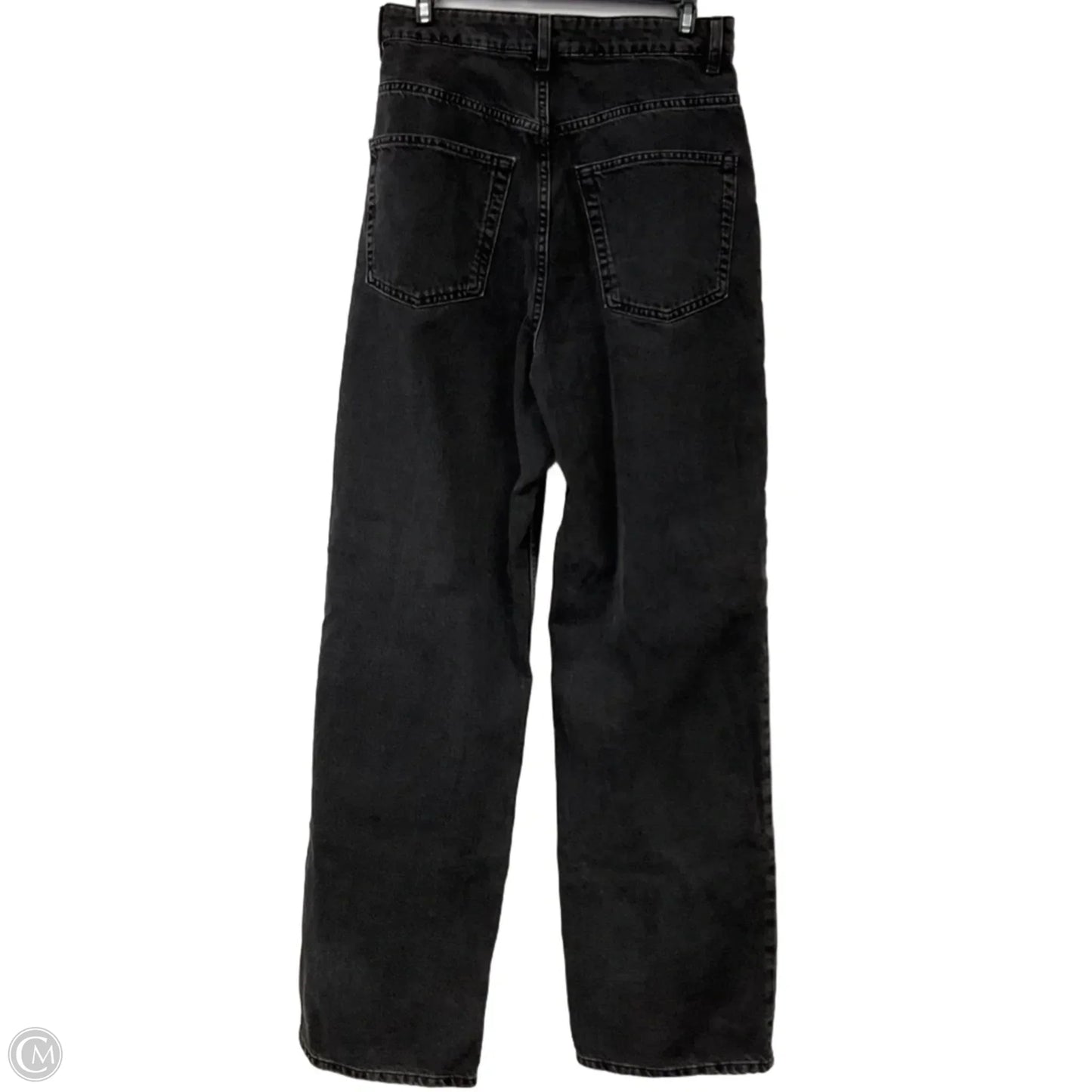 Jeans Wide Leg By Divided In Black Denim, Size: 6