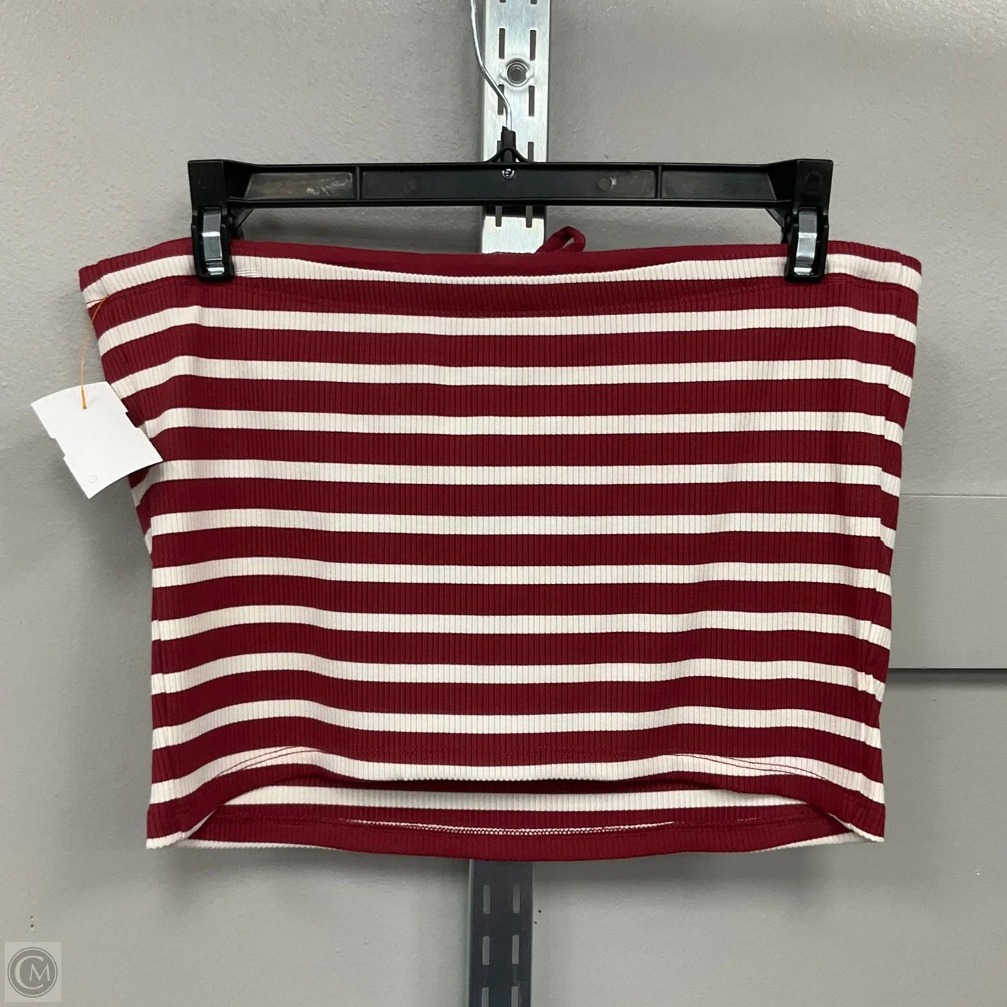 Top Strapless By Offline By Aerie In Red & White, Size: L