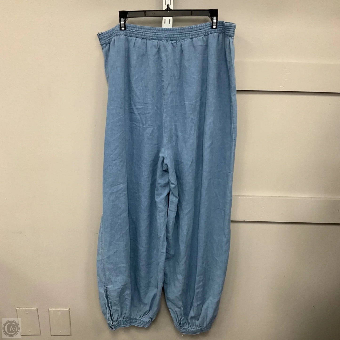 Pants Wide Leg By Anthropologie In Blue, Size: L