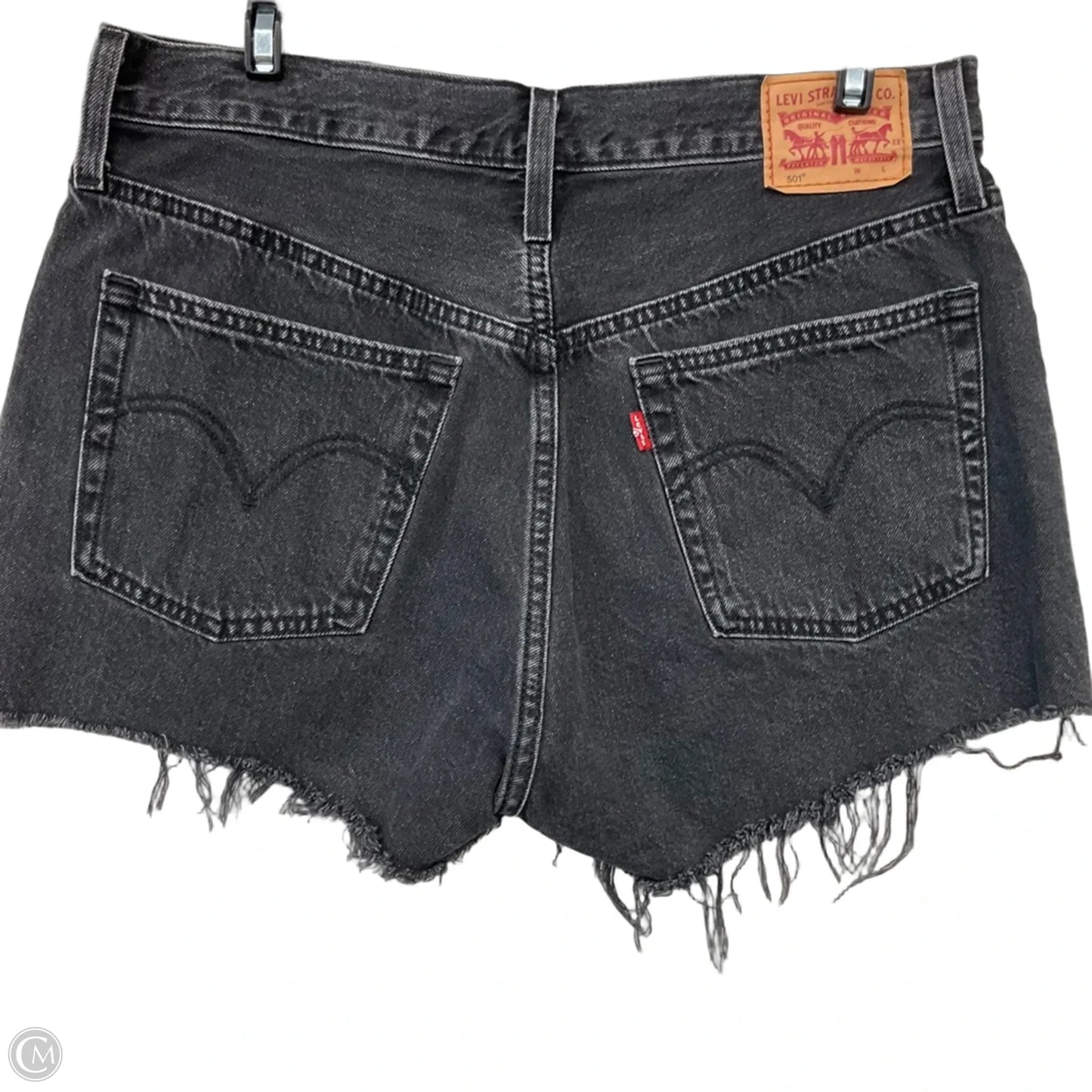Shorts By Levis In Black Denim, Size: M