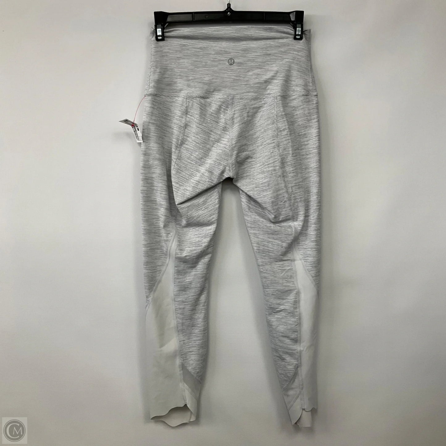 Athletic Leggings Capris By Lululemon In White and Grey, Size: S