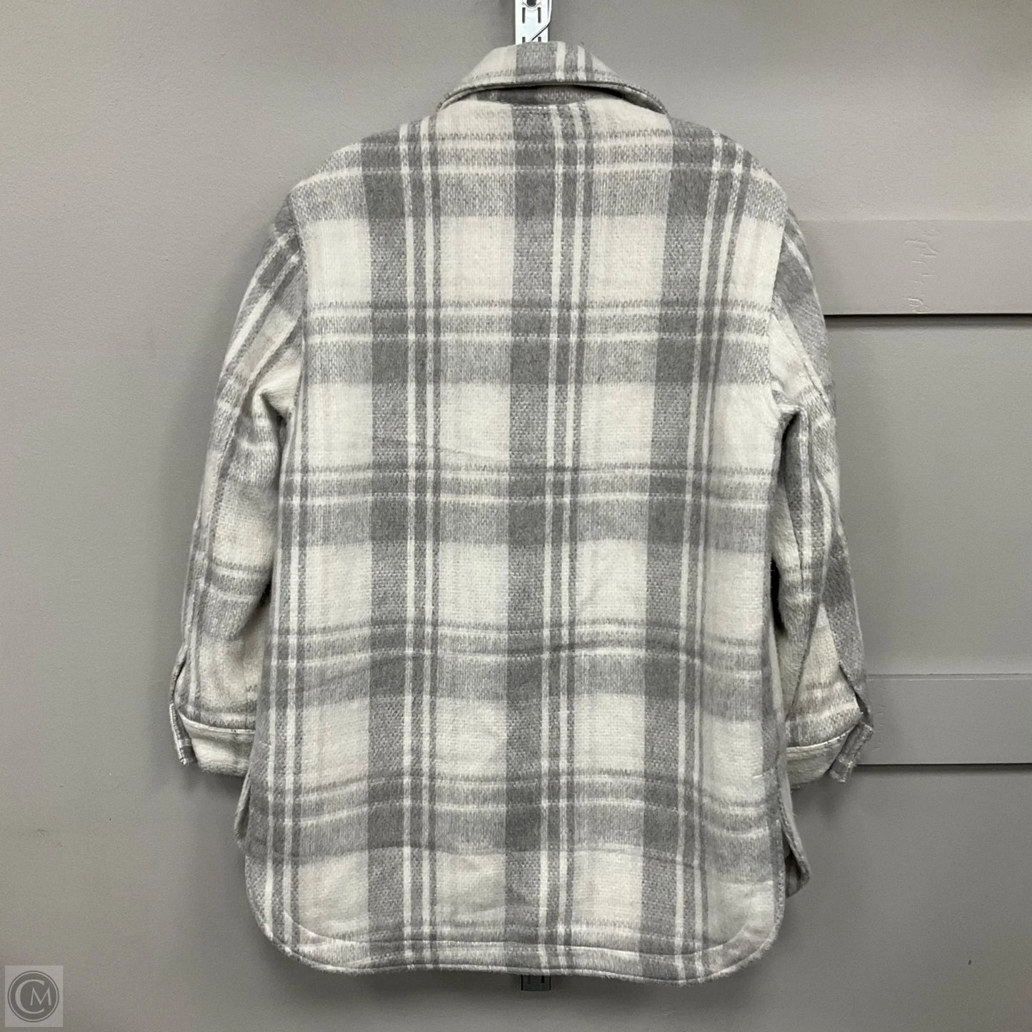 Jacket Shirt By Sebby In Grey & White, Size: S