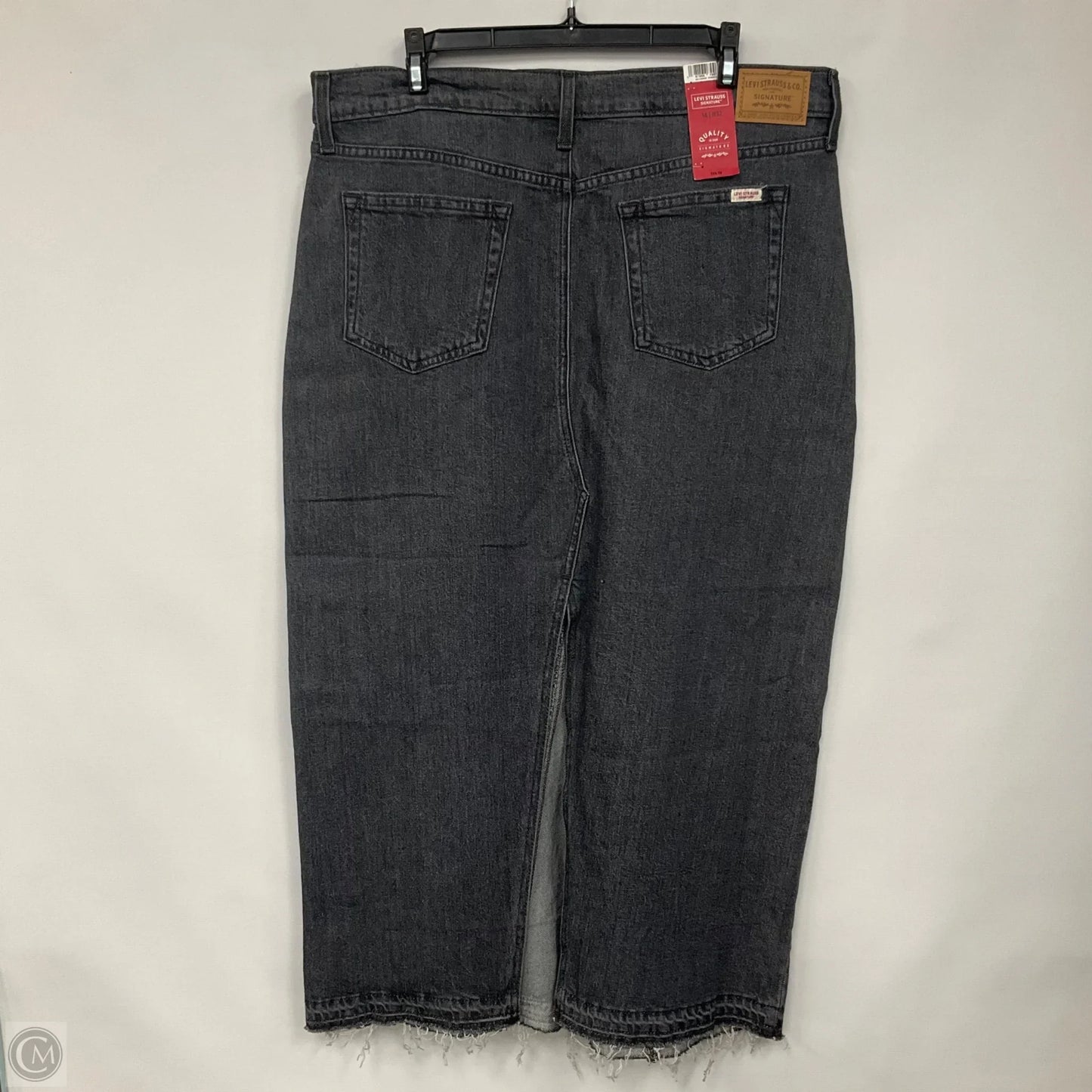 Skirt Maxi By Levis In Black Denim, Size: 14