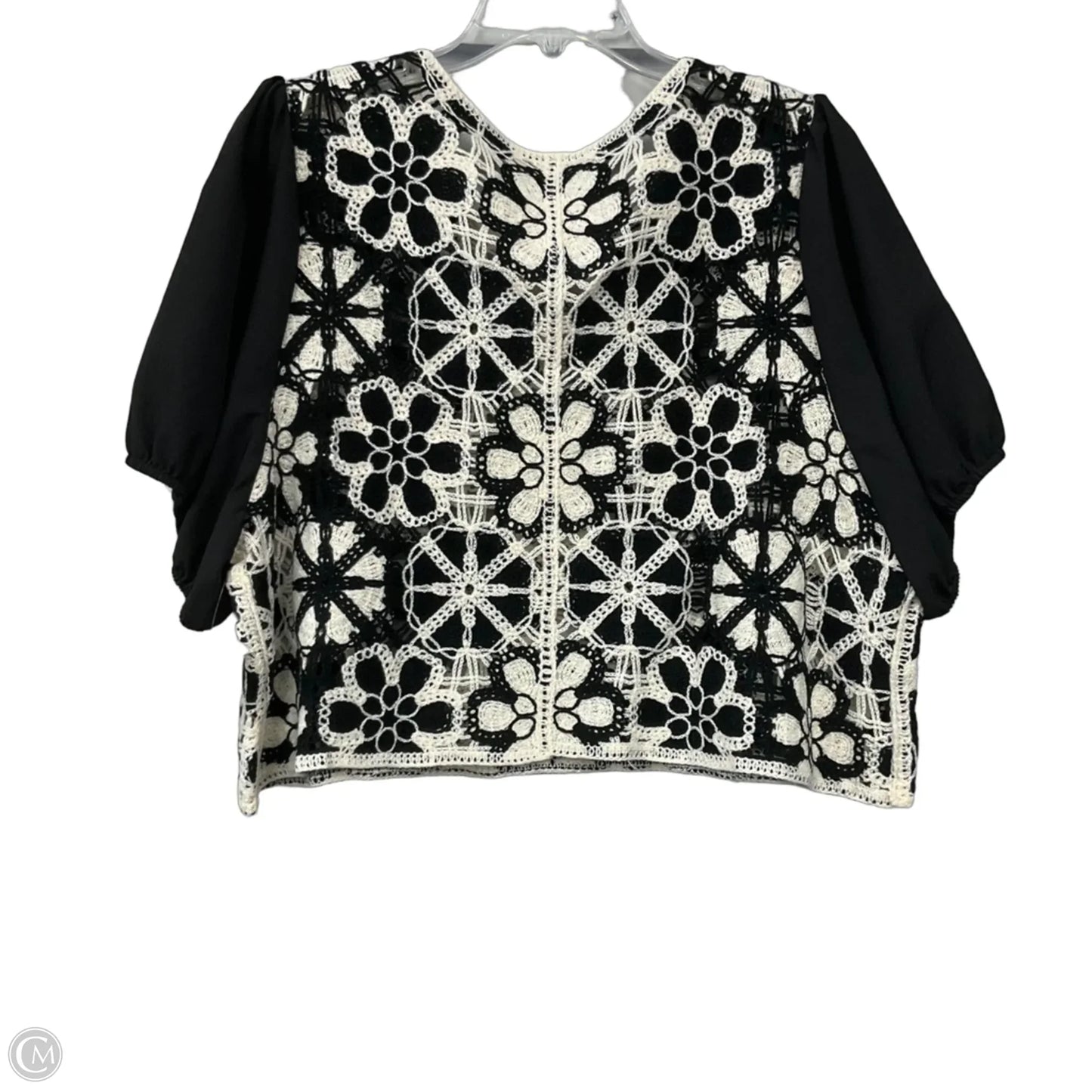 Top Short Sleeve By Shein In Black & White, Size: 3x