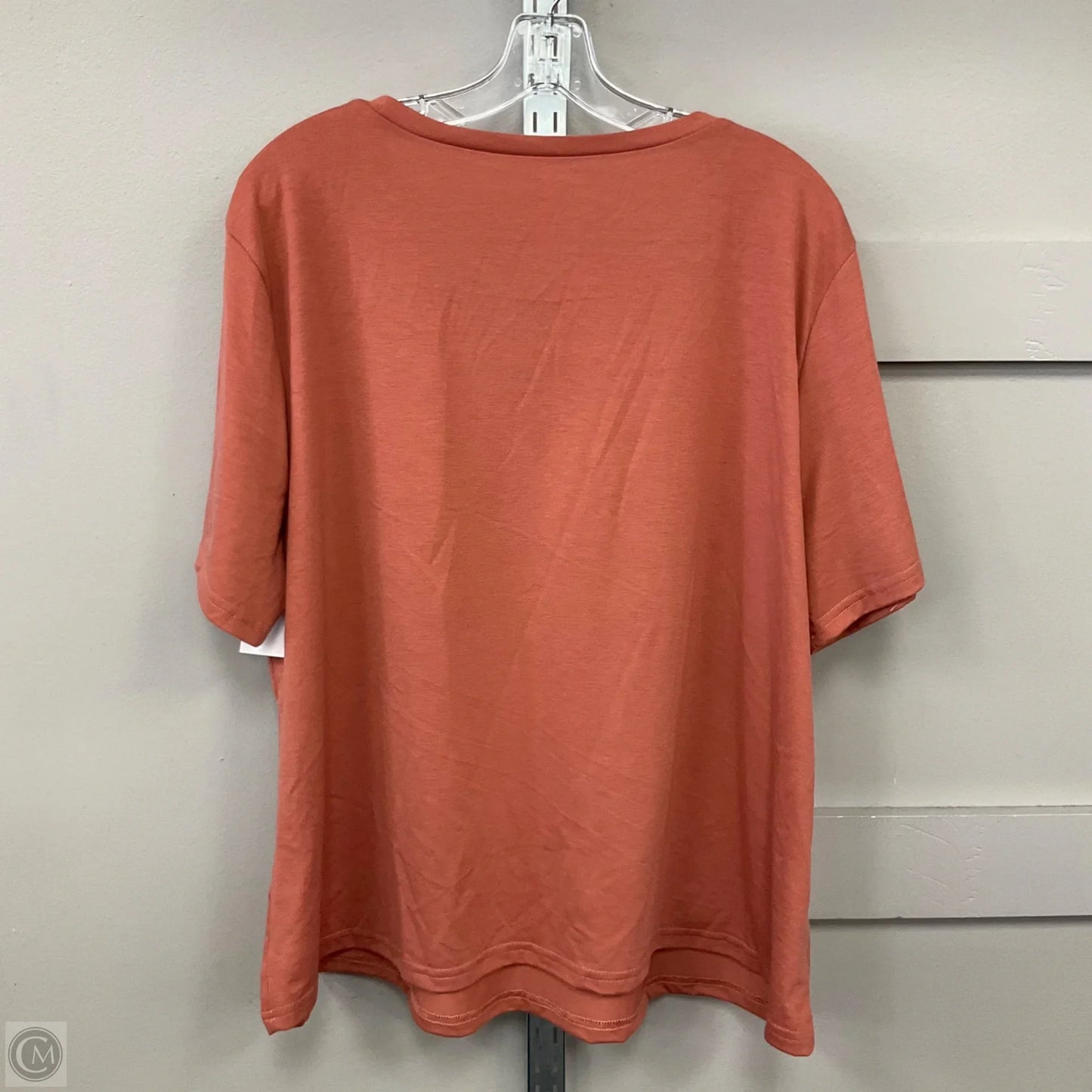 Top Short Sleeve Basic By Clothes Mentor In Coral, Size: 3x