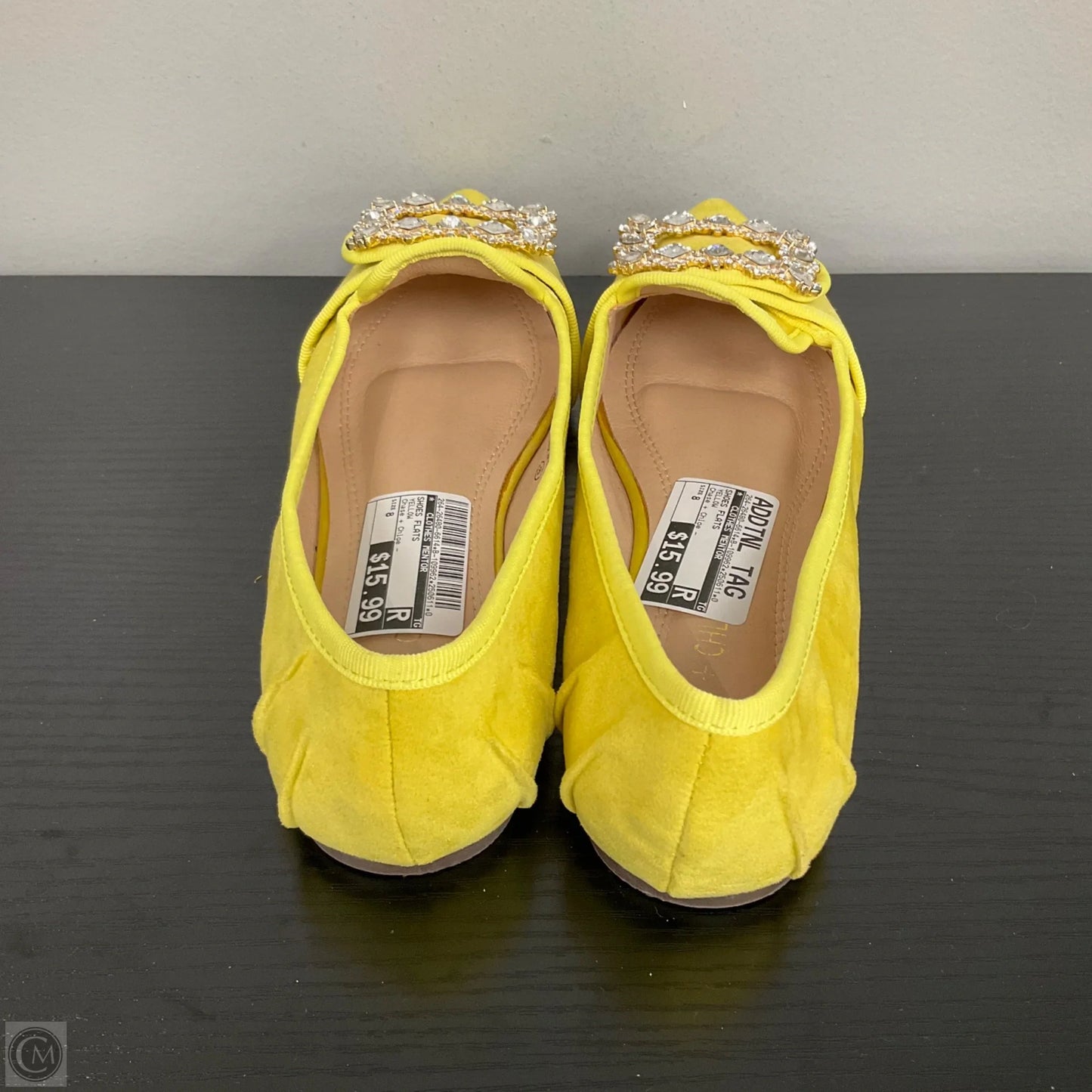 Shoes Flats By Clothes Mentor In Yellow, Size: 8