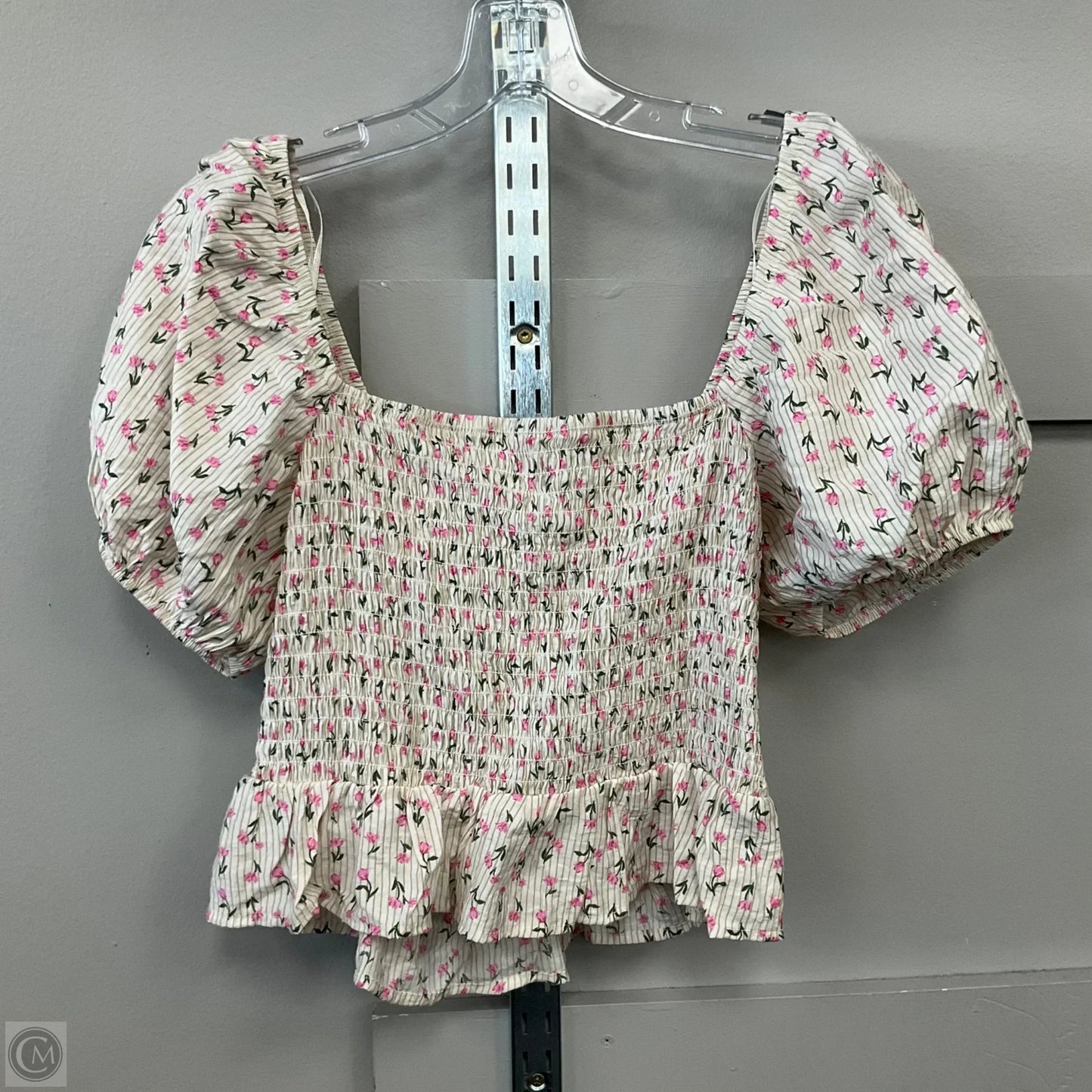 Top Short Sleeve By Sienna Sky In Floral Print, Size: L