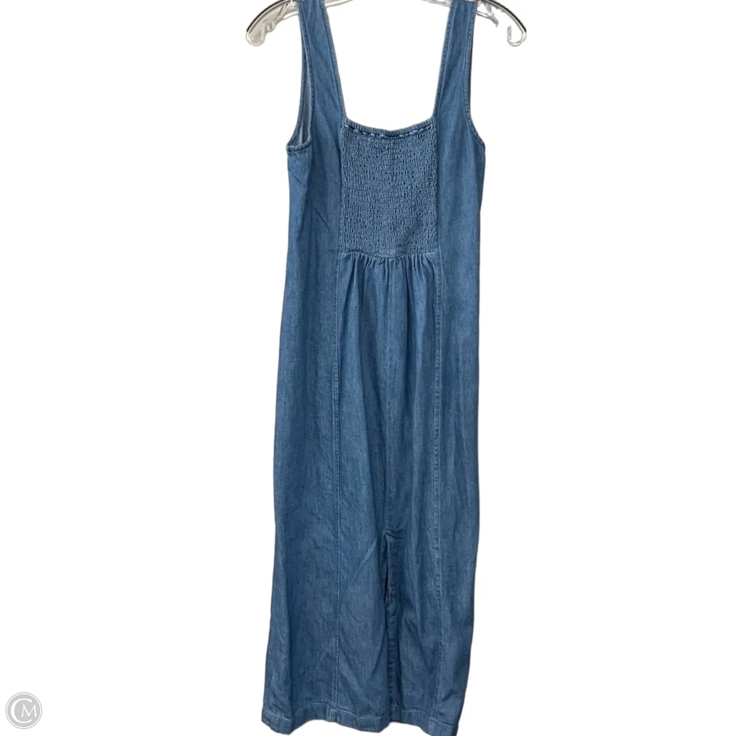 Dress Casual Midi By Old Navy In Blue Denim, Size: M