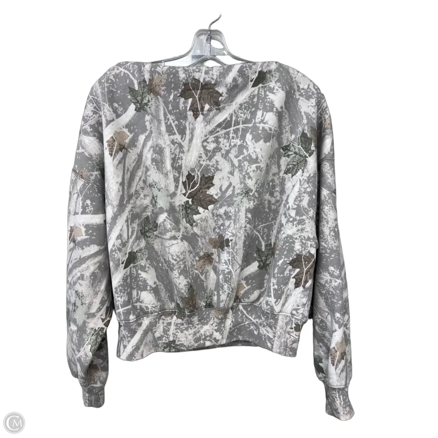 Sweatshirt Crewneck By Abercrombie And Fitch In Camouflage Print, Size: S