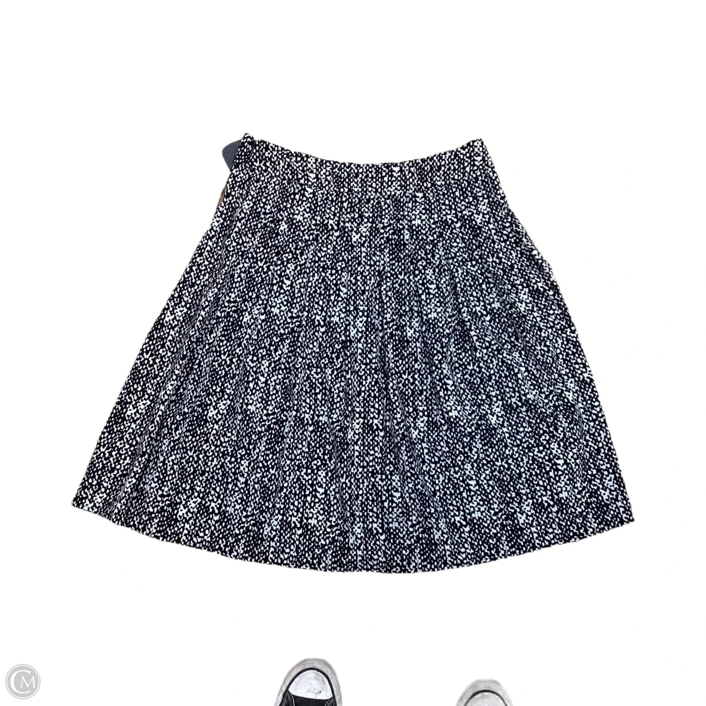 Skirt Midi By Talbots In Black & White, Size: 6