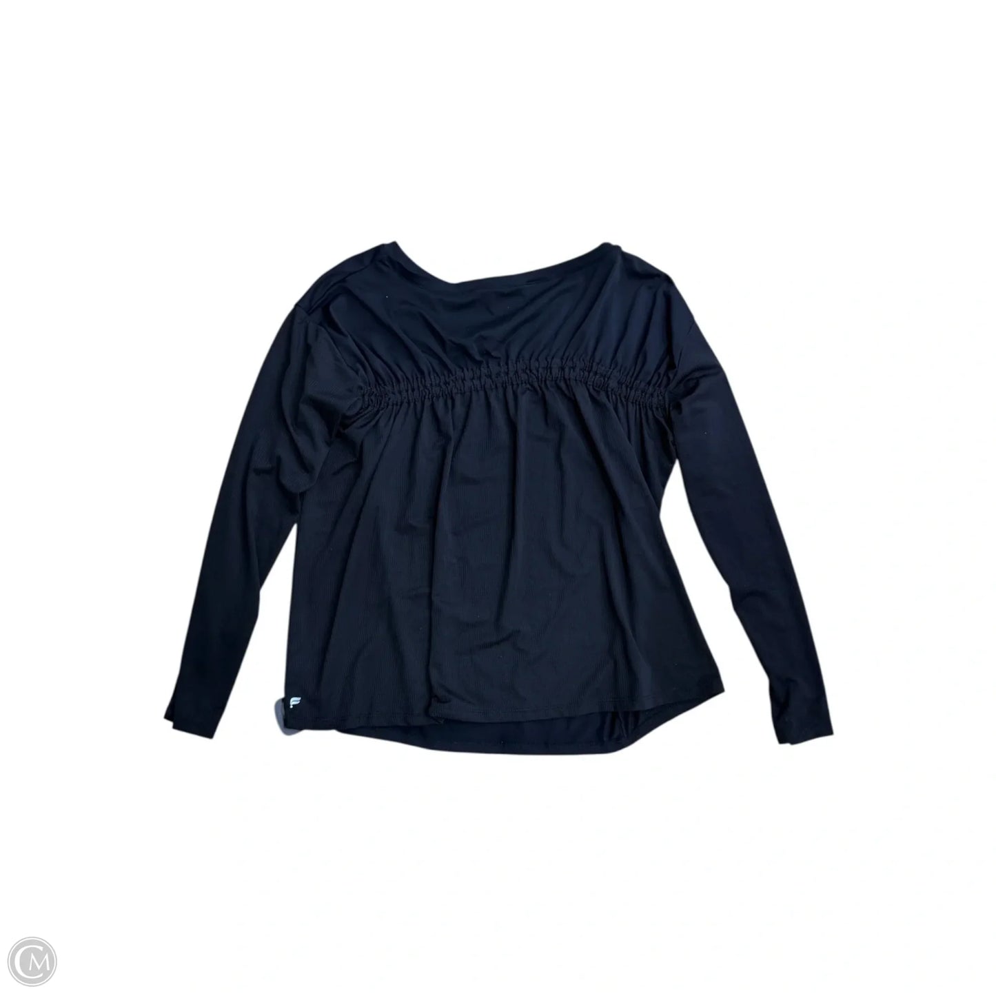 Athletic Top Long Sleeve Crewneck By Fabletics In Black, Size: M