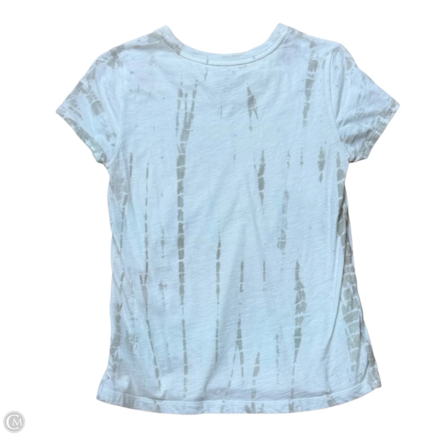 Athletic Top Short Sleeve By Athleta In Cream & Green, Size: Xs