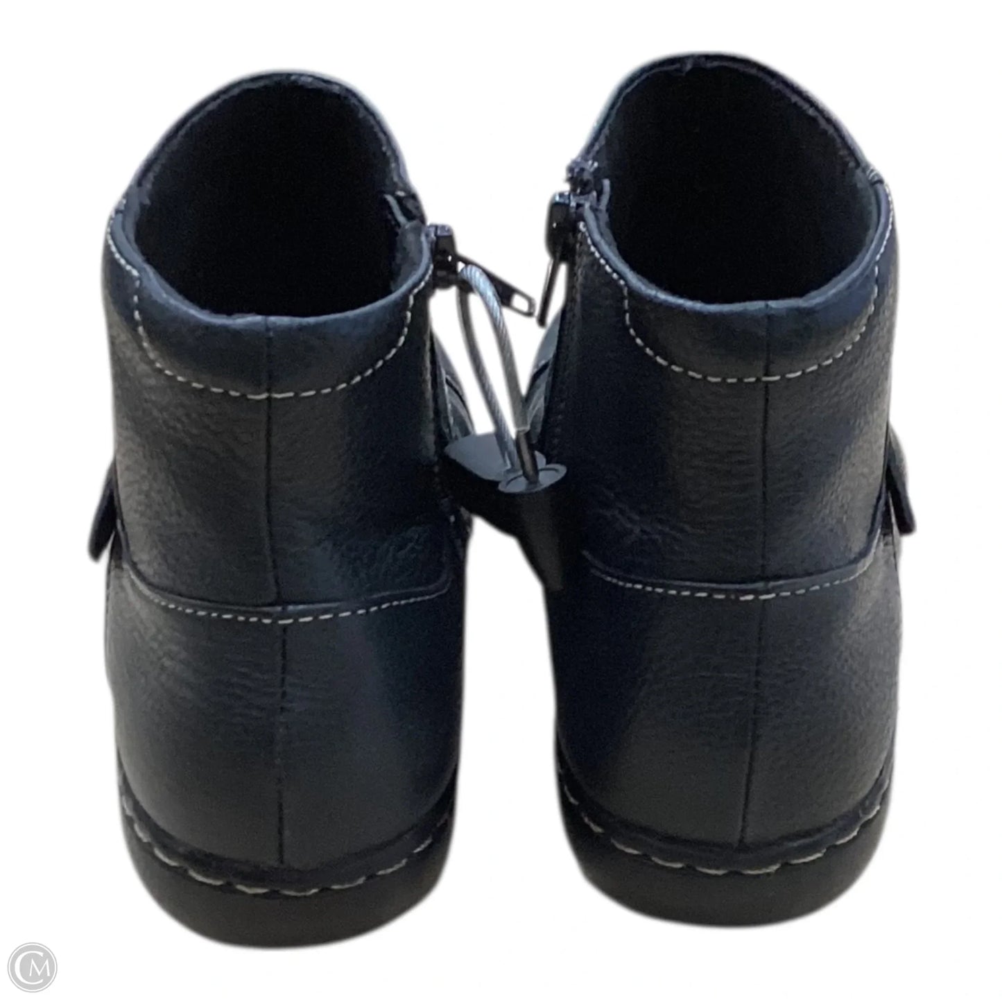 Boots Ankle Flats By Clarks In Black, Size: 6