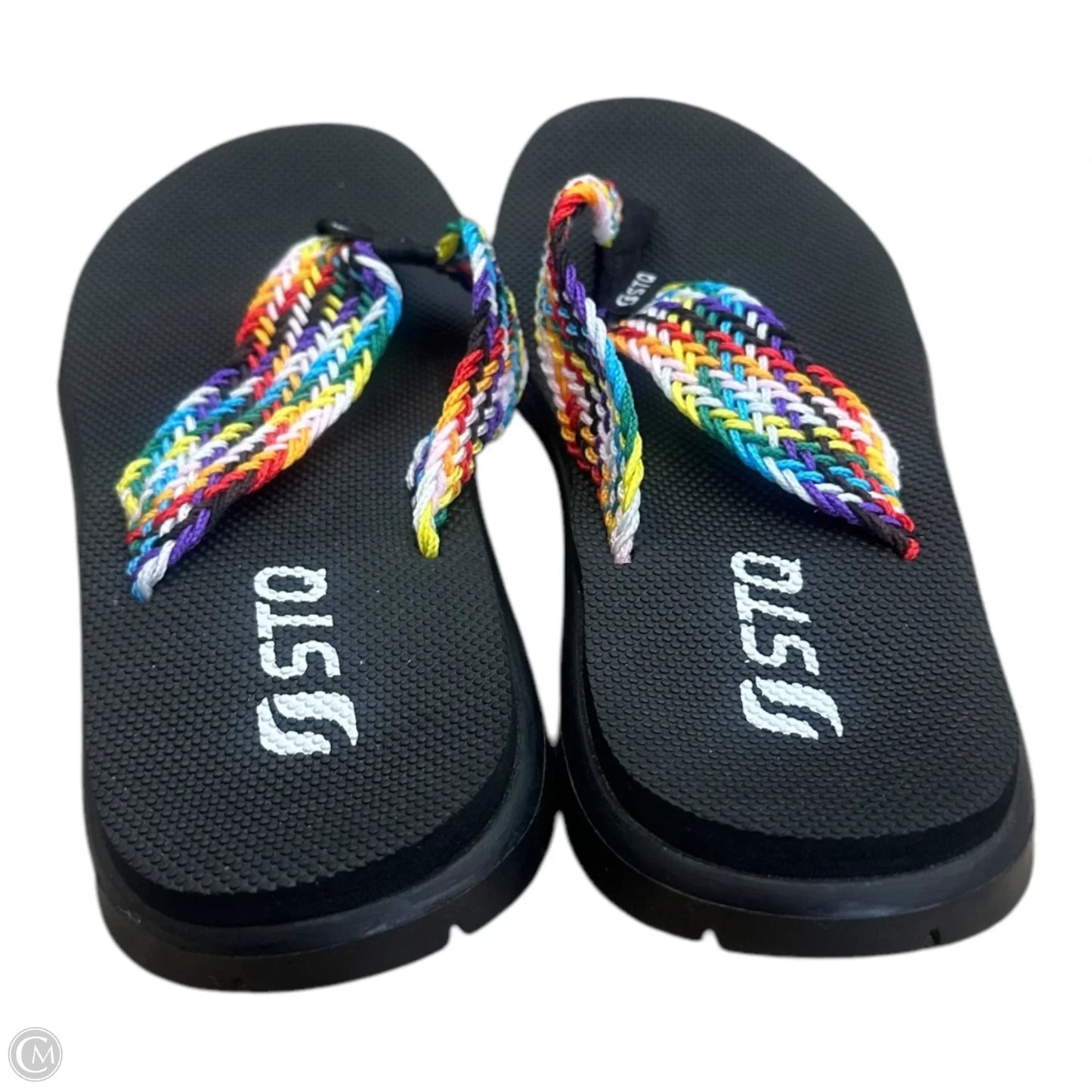 Sandals Flip Flops By Clothes Mentor In Rainbow Print, Size: 6