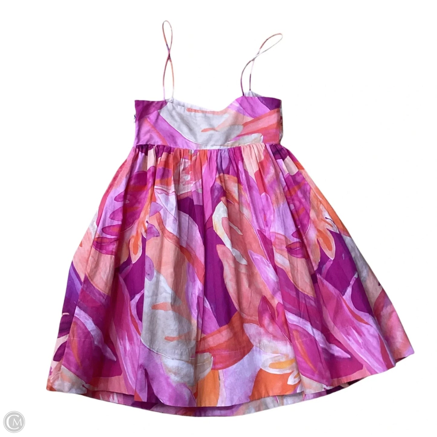 Dress Party Short By H&m In Orange & Pink, Size: Xs