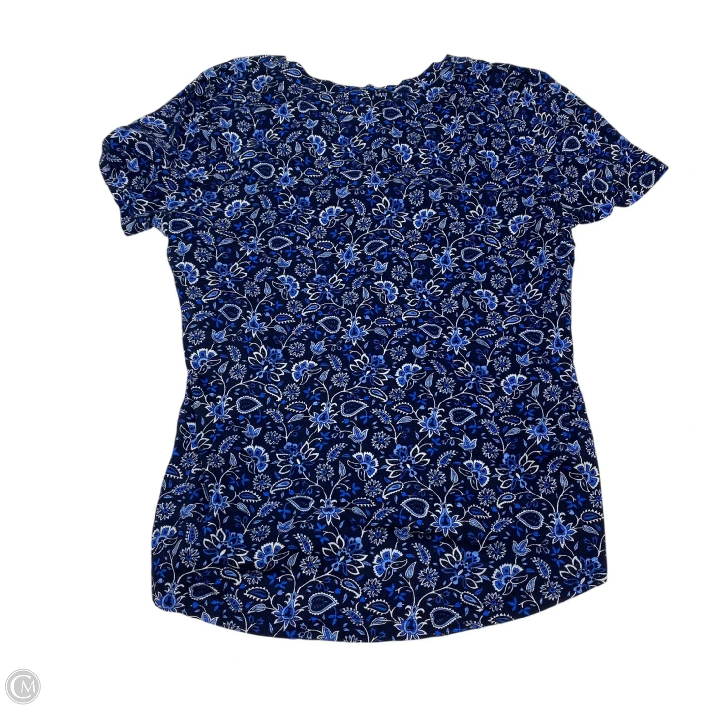 Top Short Sleeve By Loft In Blue, Size: M