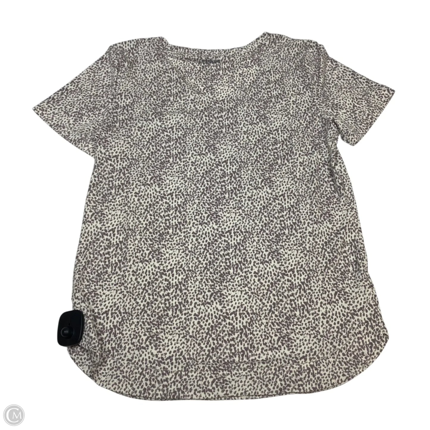 Athletic Top Short Sleeve By Jockey In Cream & Purple, Size: S