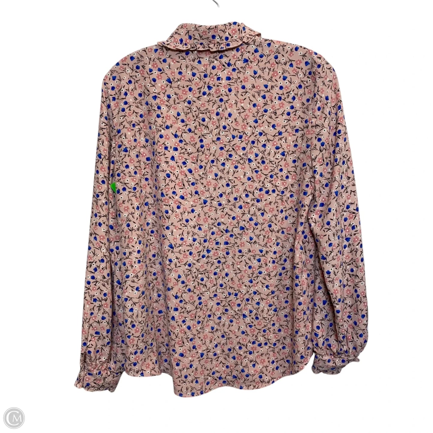 Blouse Long Sleeve By Zara In Pink, Size: M