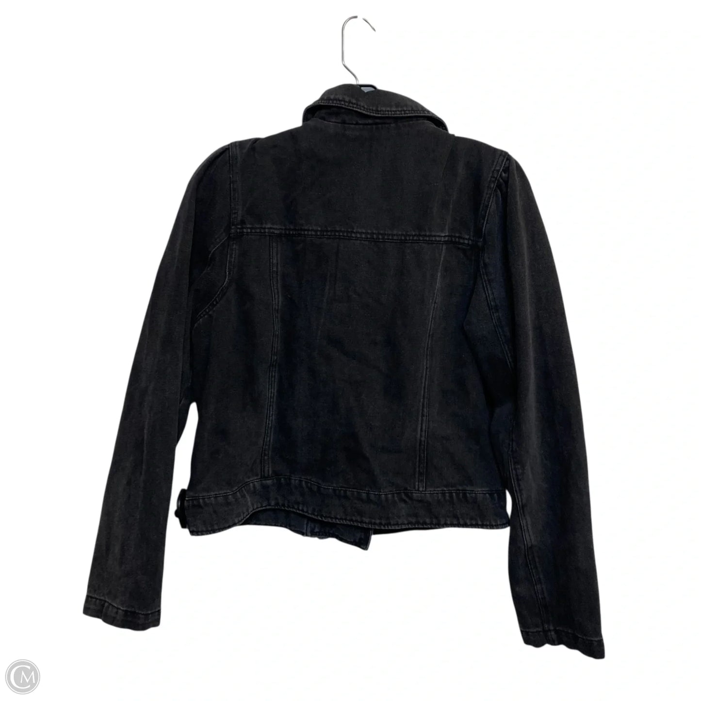 Jacket Denim By Vila In Black Denim, Size: L