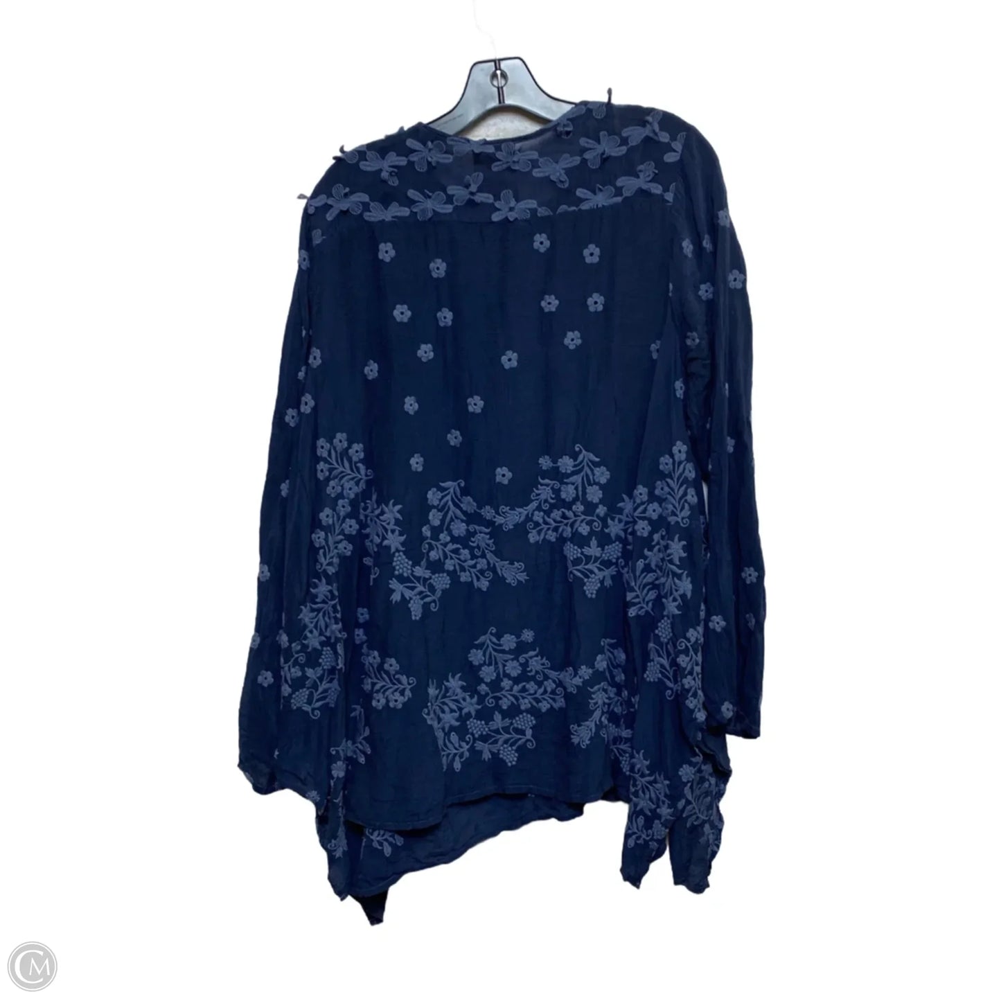 Top Long Sleeve Designer By Johnny Was In Blue, Size: M