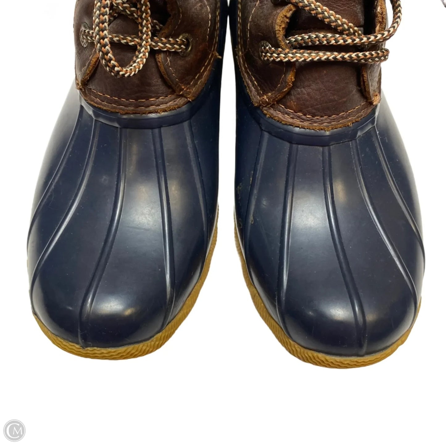 Boots Rain By Sperry In Blue & Brown, Size: 7