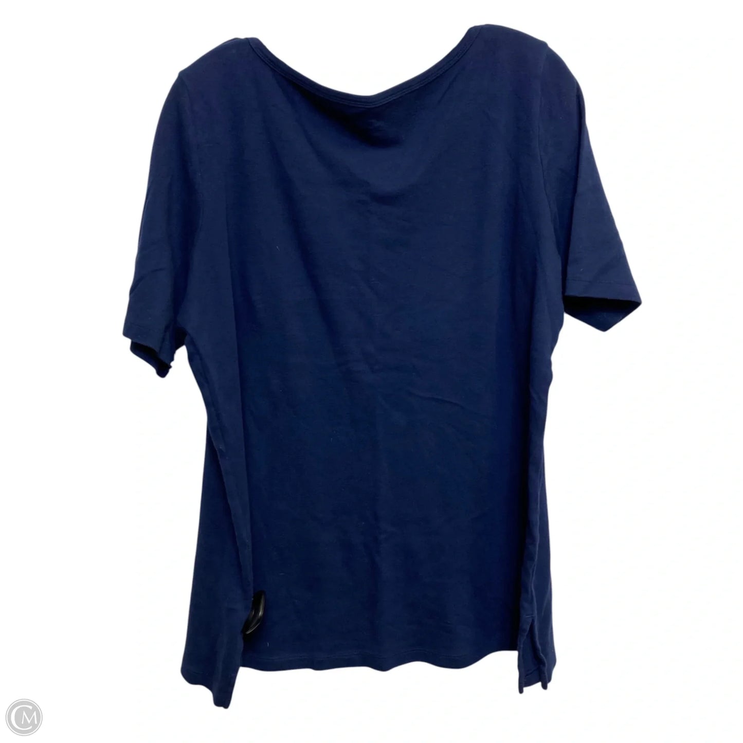 Top Short Sleeve By Kim Rogers In Navy, Size: Xl