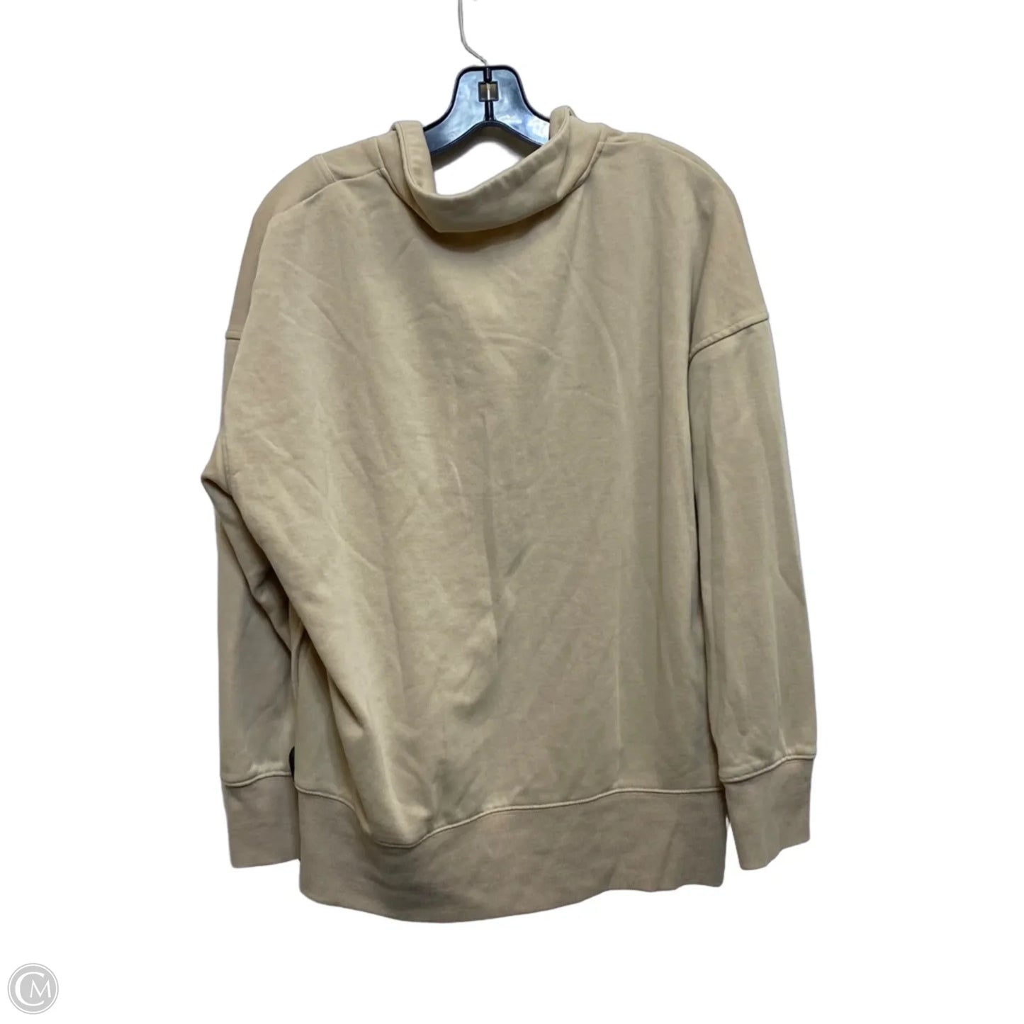 Sweatshirt Collar By Time And Tru In Tan, Size: L
