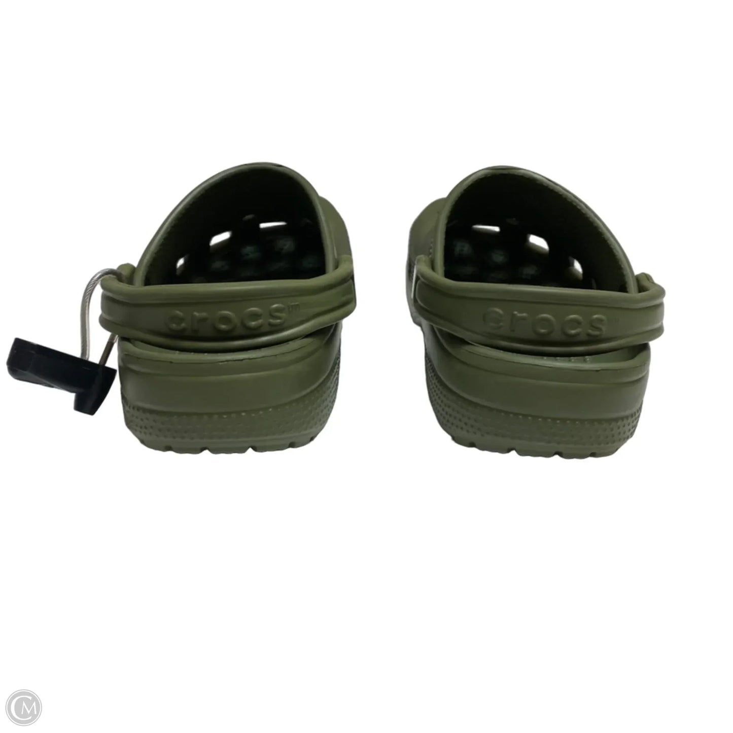 Shoes Flats By Crocs In Green, Size: 8