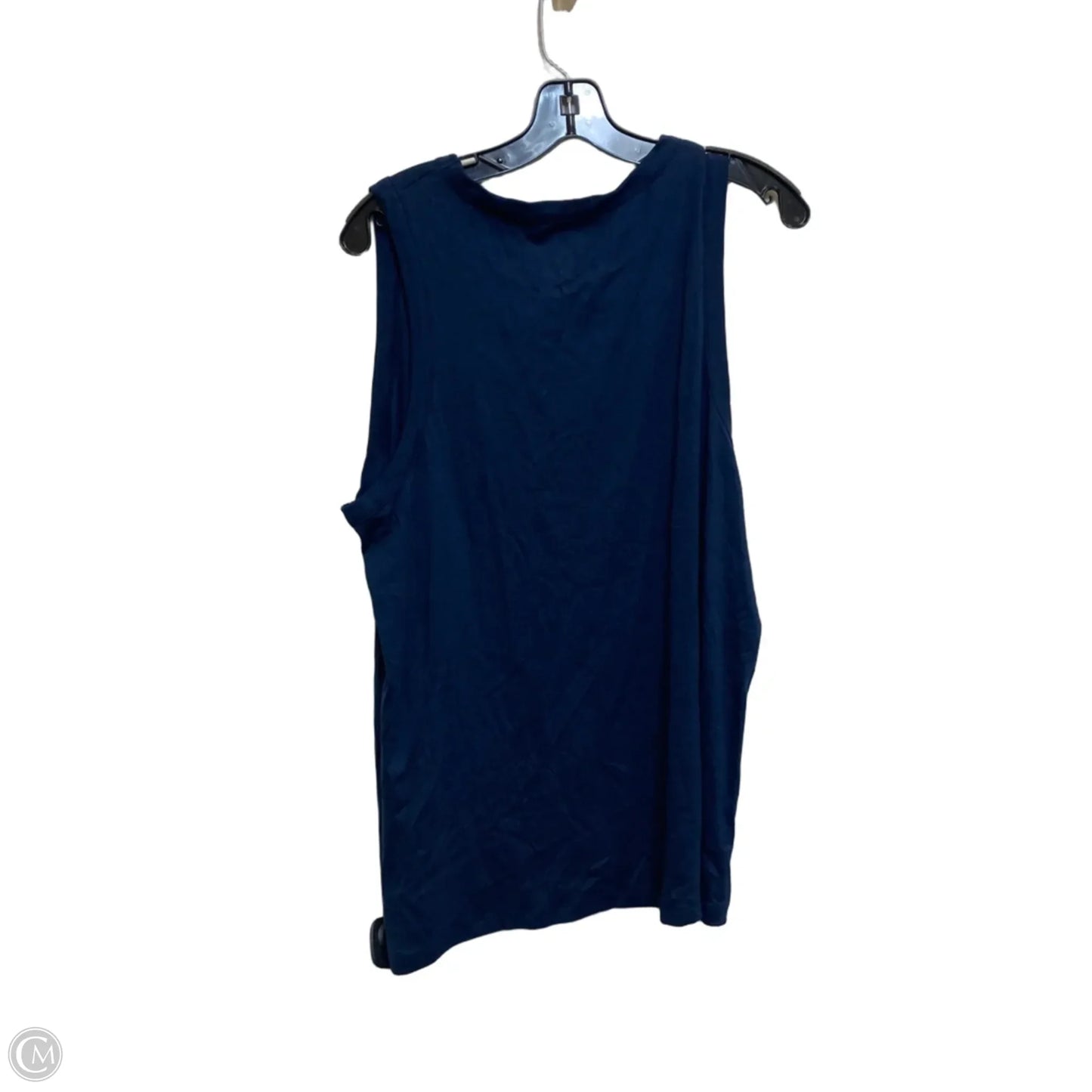 Top Sleeveless Basic By Time And Tru In Blue, Size: Xxl