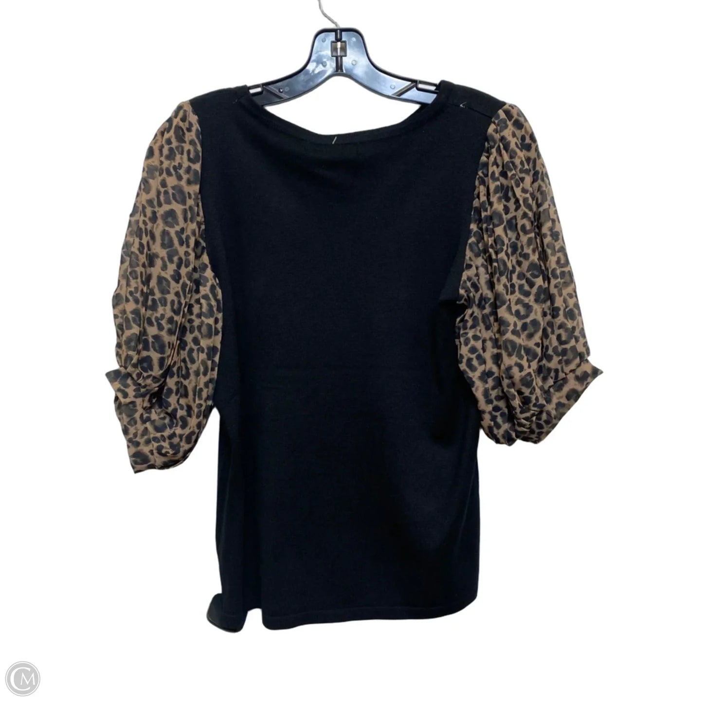 Top Short Sleeve By A Love Story In Black & Brown, Size: M