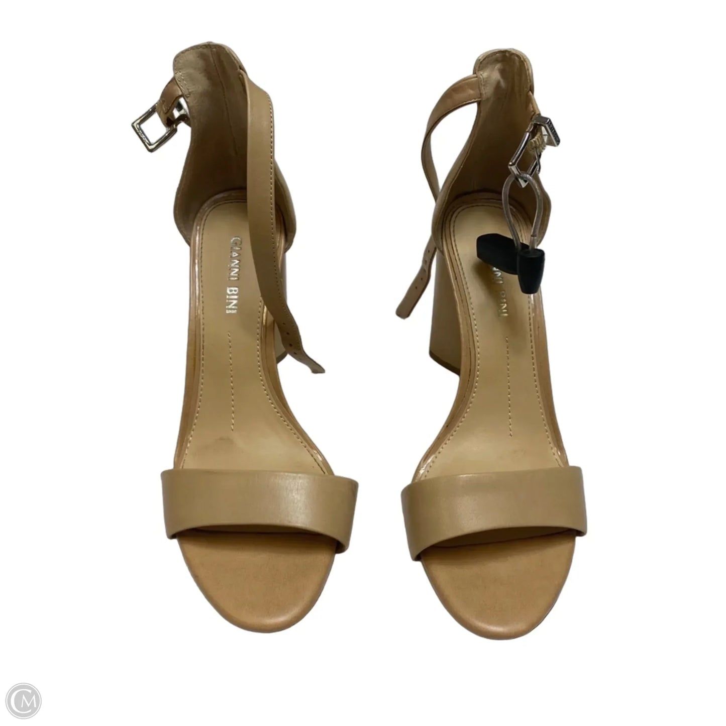 Sandals Heels Block By Gianni Bini In Tan, Size: 8