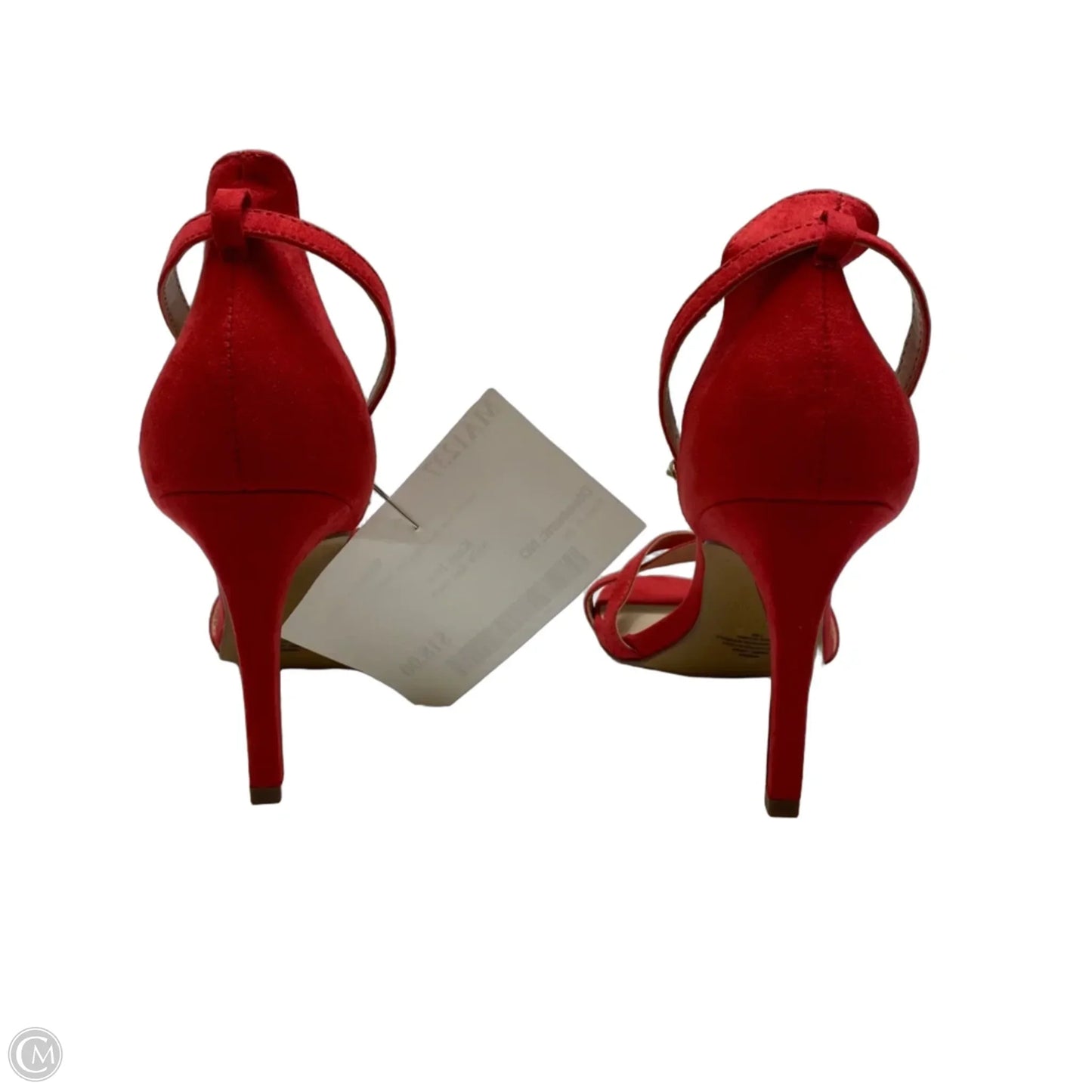 Sandals Heels Stiletto By Kaari Blue In Red, Size: 7.5