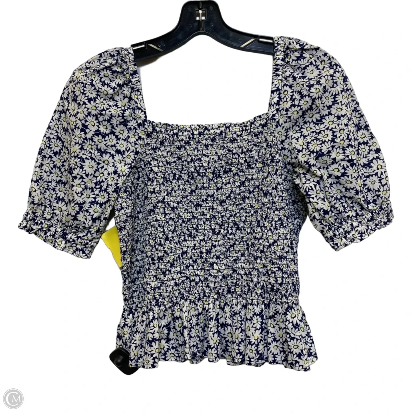 Top Short Sleeve By J. Crew In Blue & White, Size: S