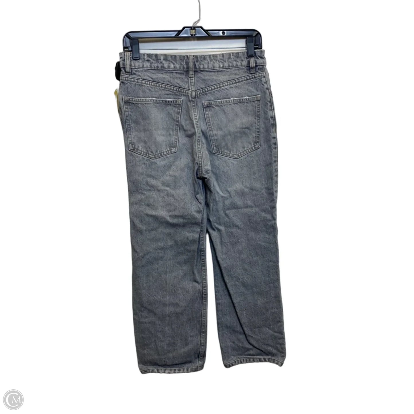 Jeans Straight By Zara In Grey Denim, Size: 4