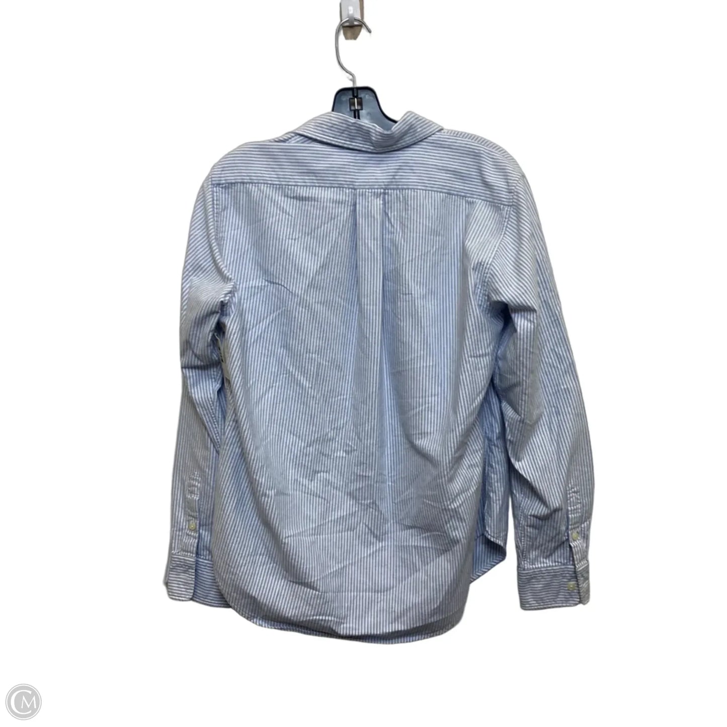 Top Long Sleeve By Ralph Lauren Blue Label In Blue & White, Size: M
