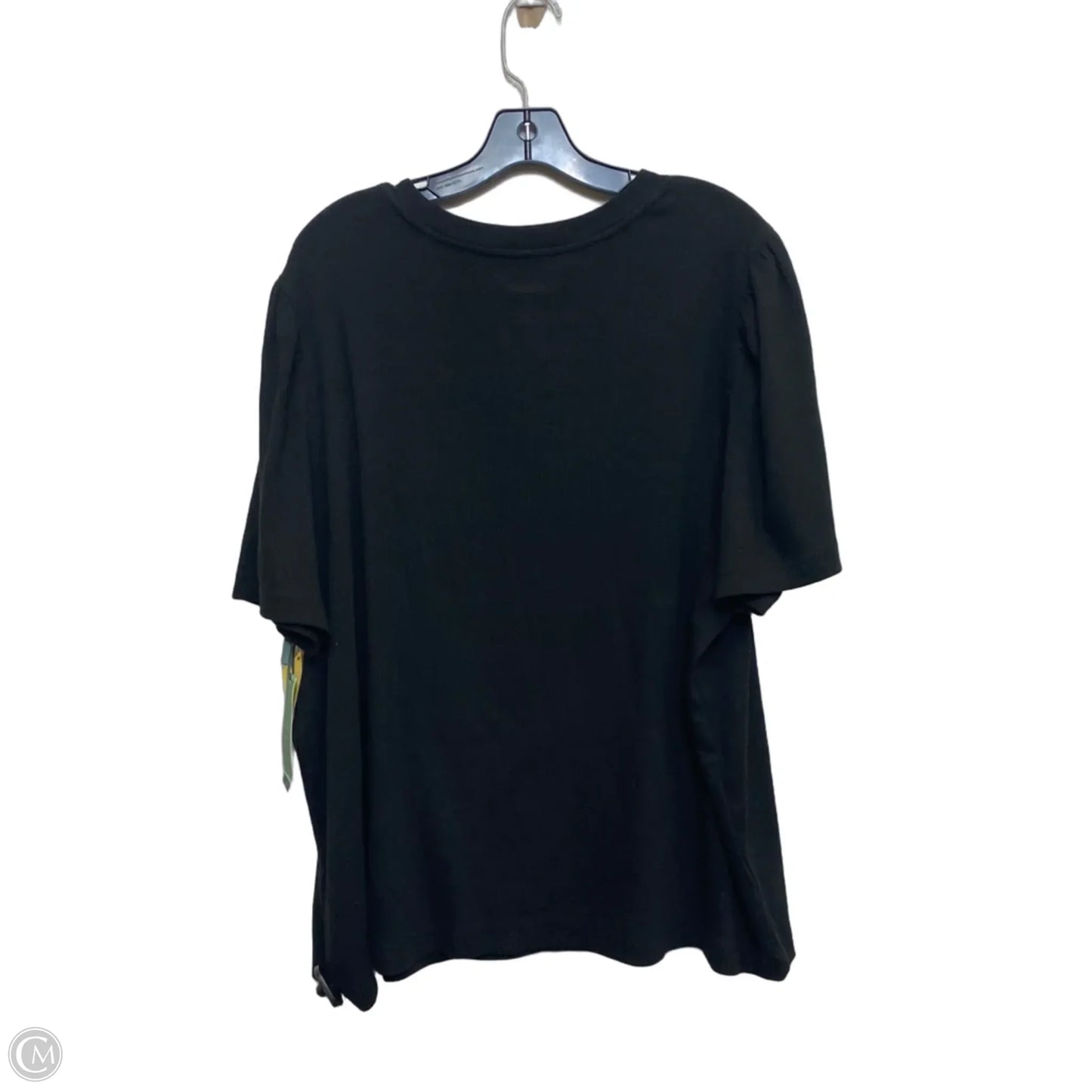 Top Short Sleeve By Terra & Sky In Black, Size: 3x