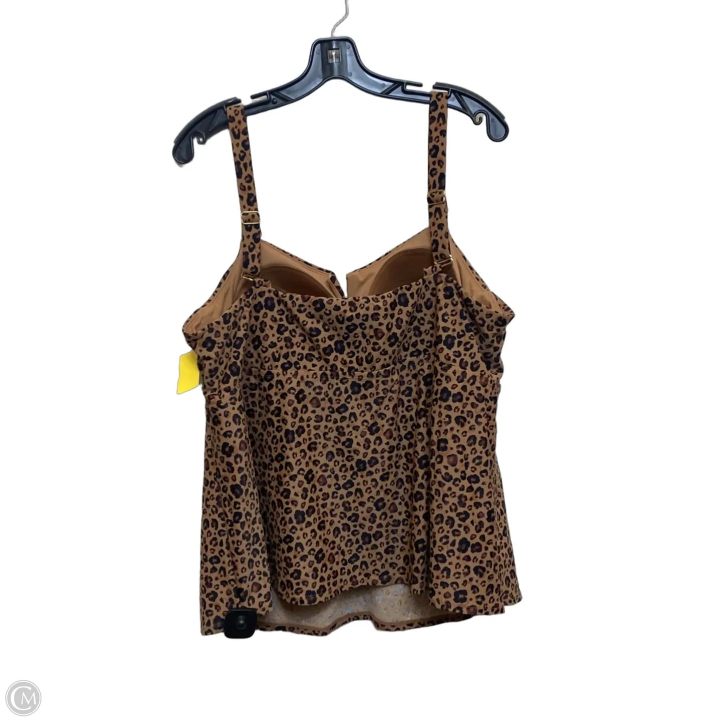 Swimsuit Top By Shade & Shore In Animal Print, Size: 2x