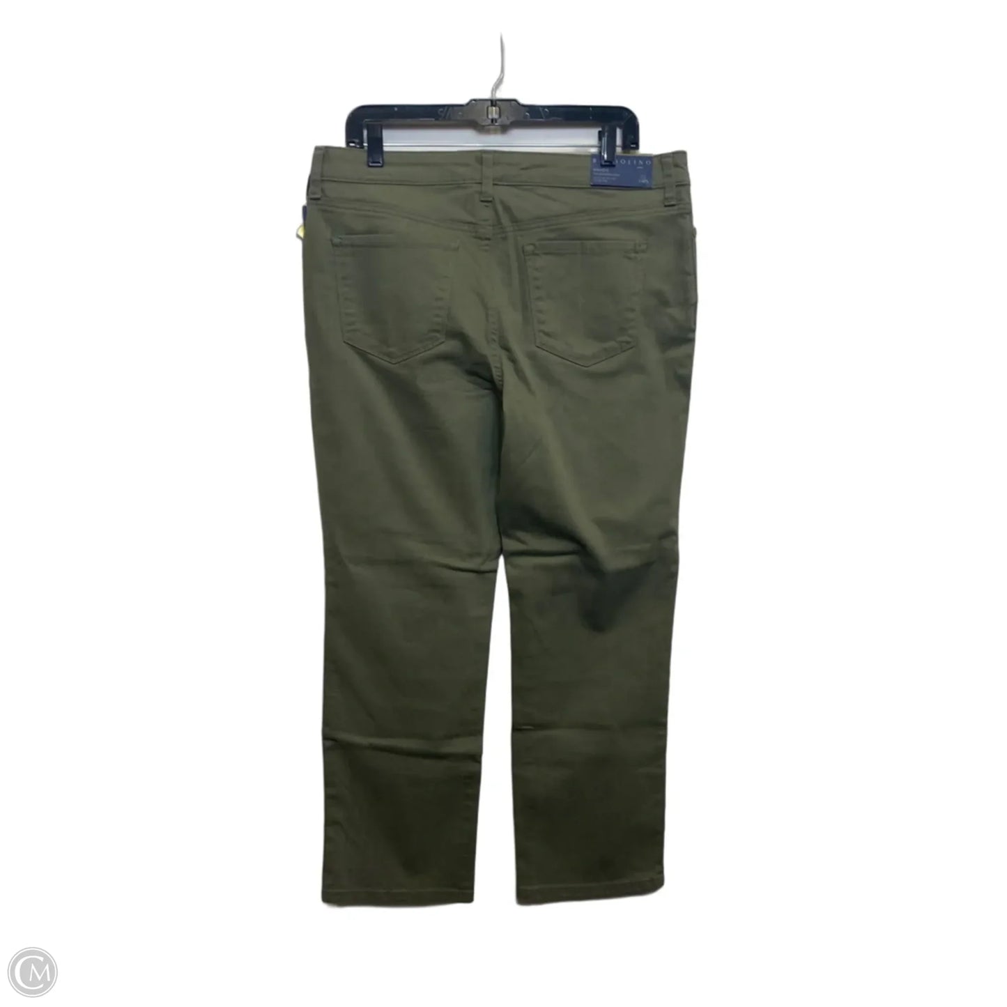 Jeans Straight By Bandolino In Green Denim, Size: 14p