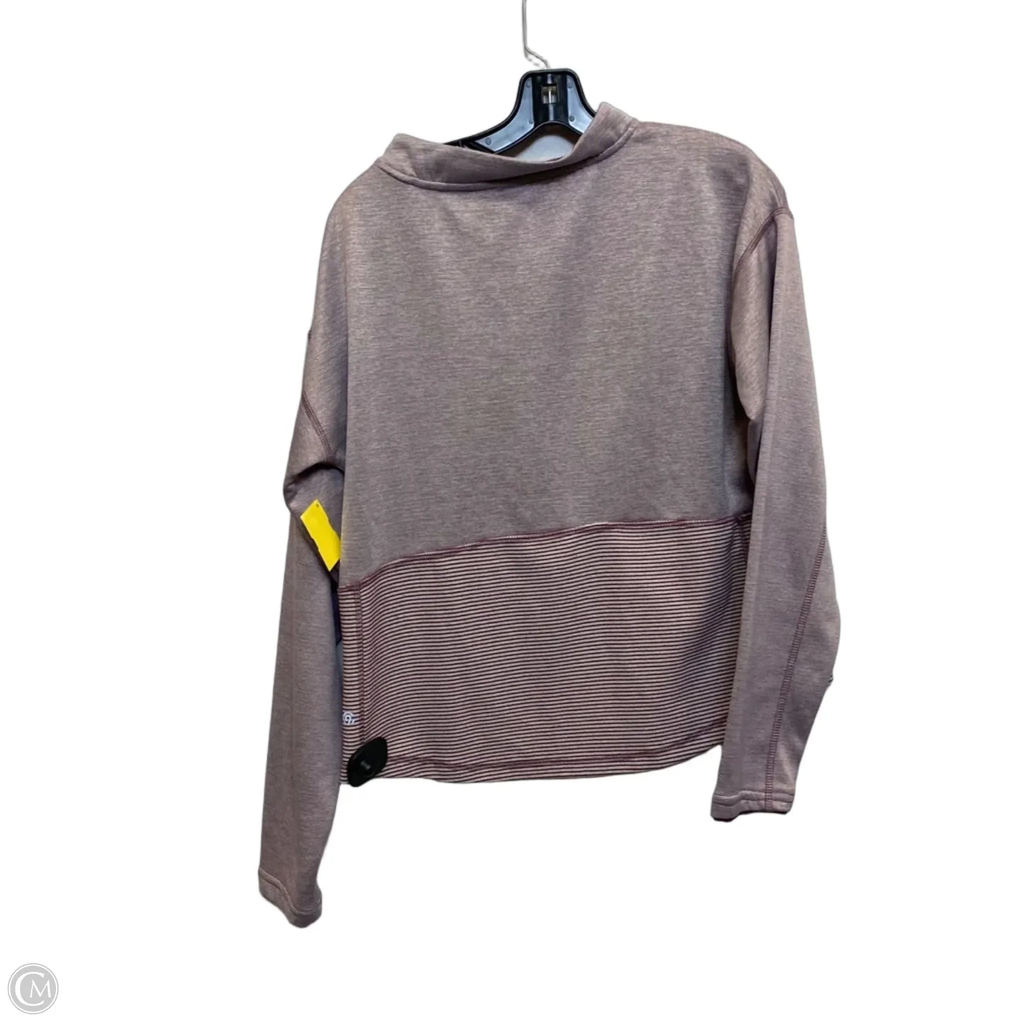 Athletic Top Long Sleeve Collar By Champion In Red & White, Size: M