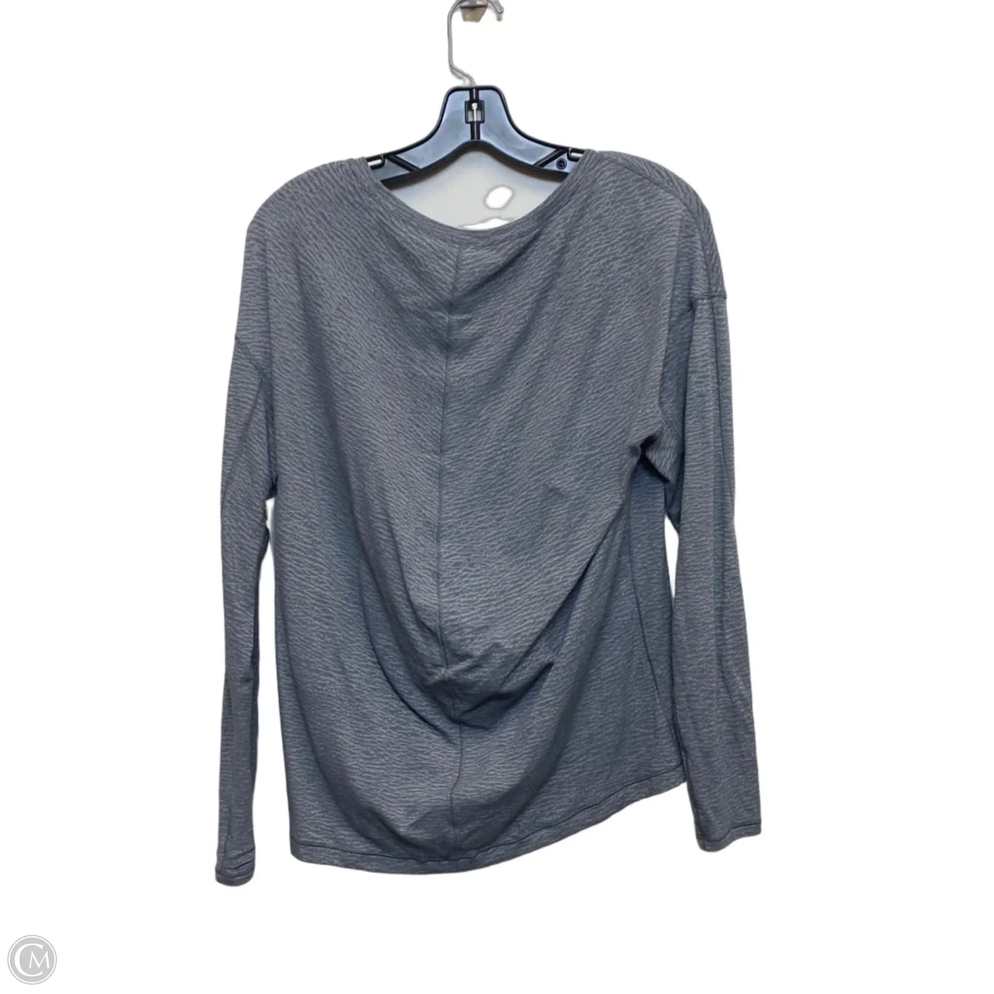 Athletic Top Long Sleeve Crewneck Designer By Lululemon In Grey, Size: M