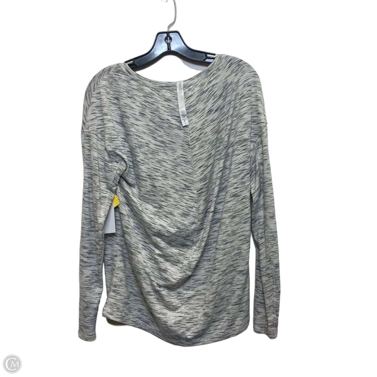 Athletic Top Long Sleeve Crewneck Designer By Lululemon In Grey, Size: M