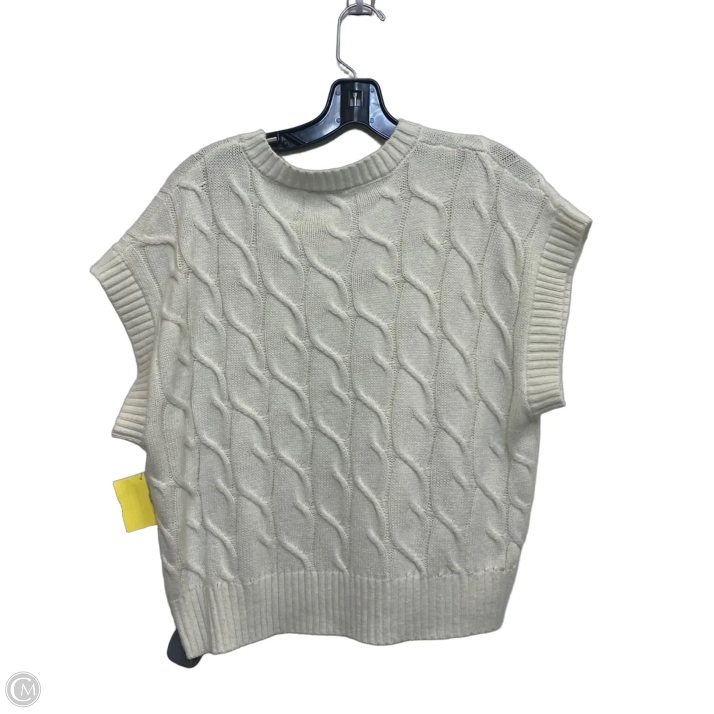 Sweater Short Sleeve By Double Zero In Cream, Size: S