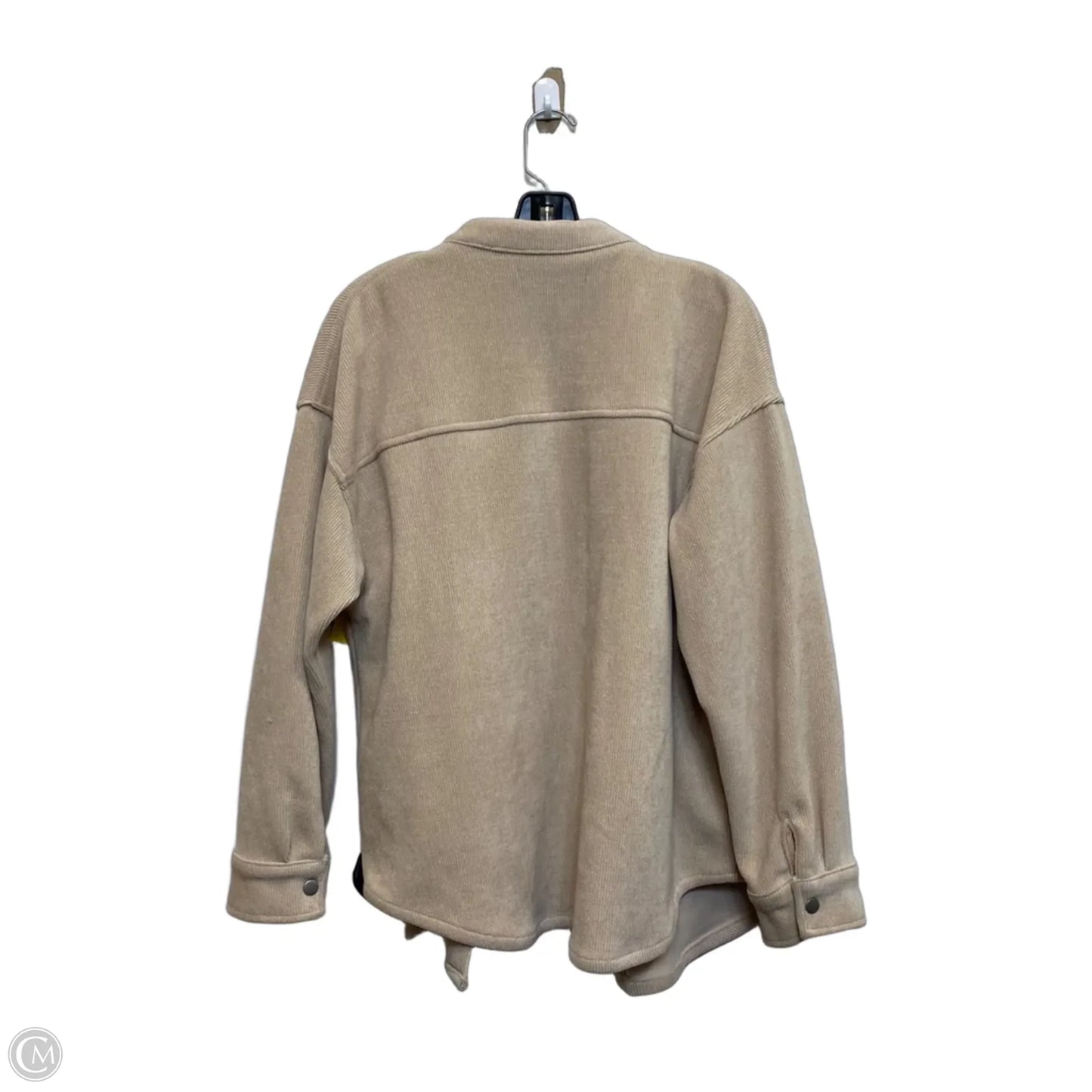 Jacket Shirt By Forever 21 In Cream, Size: S