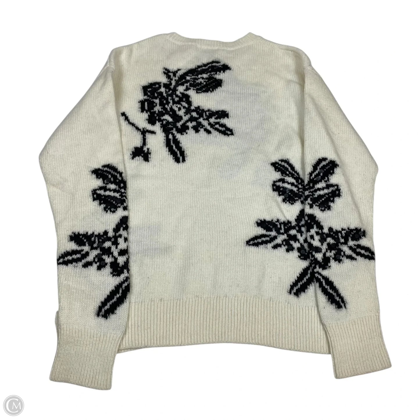 Sweater By Halogen In Black & Cream, Size: S