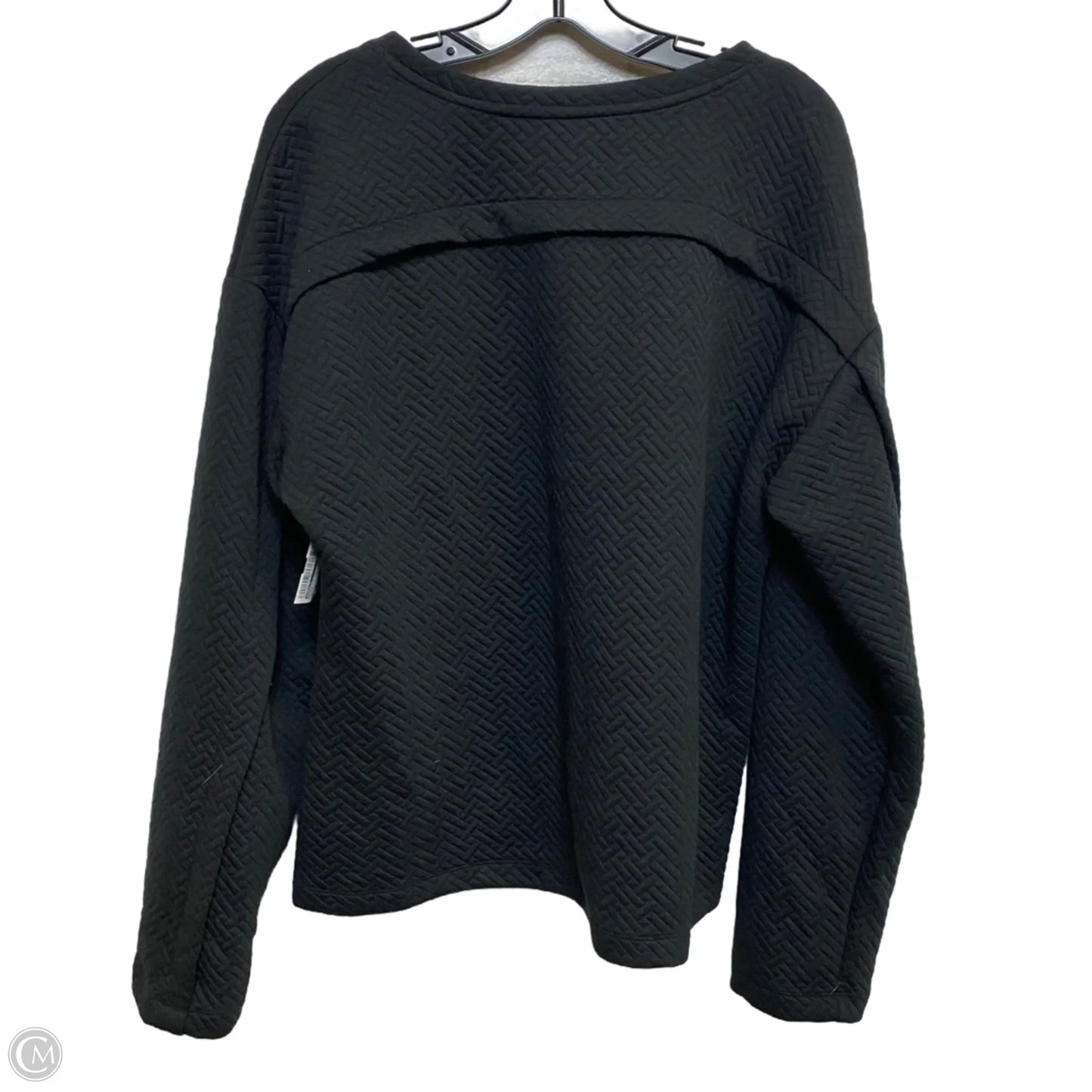 Athletic Top Long Sleeve Crewneck By Freely In Black, Size: Xl