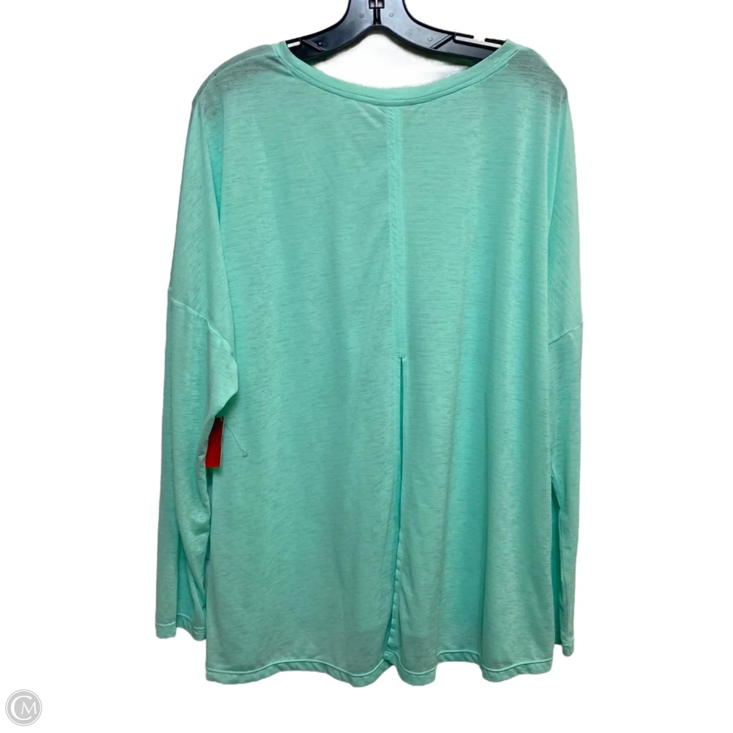 Athletic Top Long Sleeve Crewneck By Zella In Green, Size: 1x