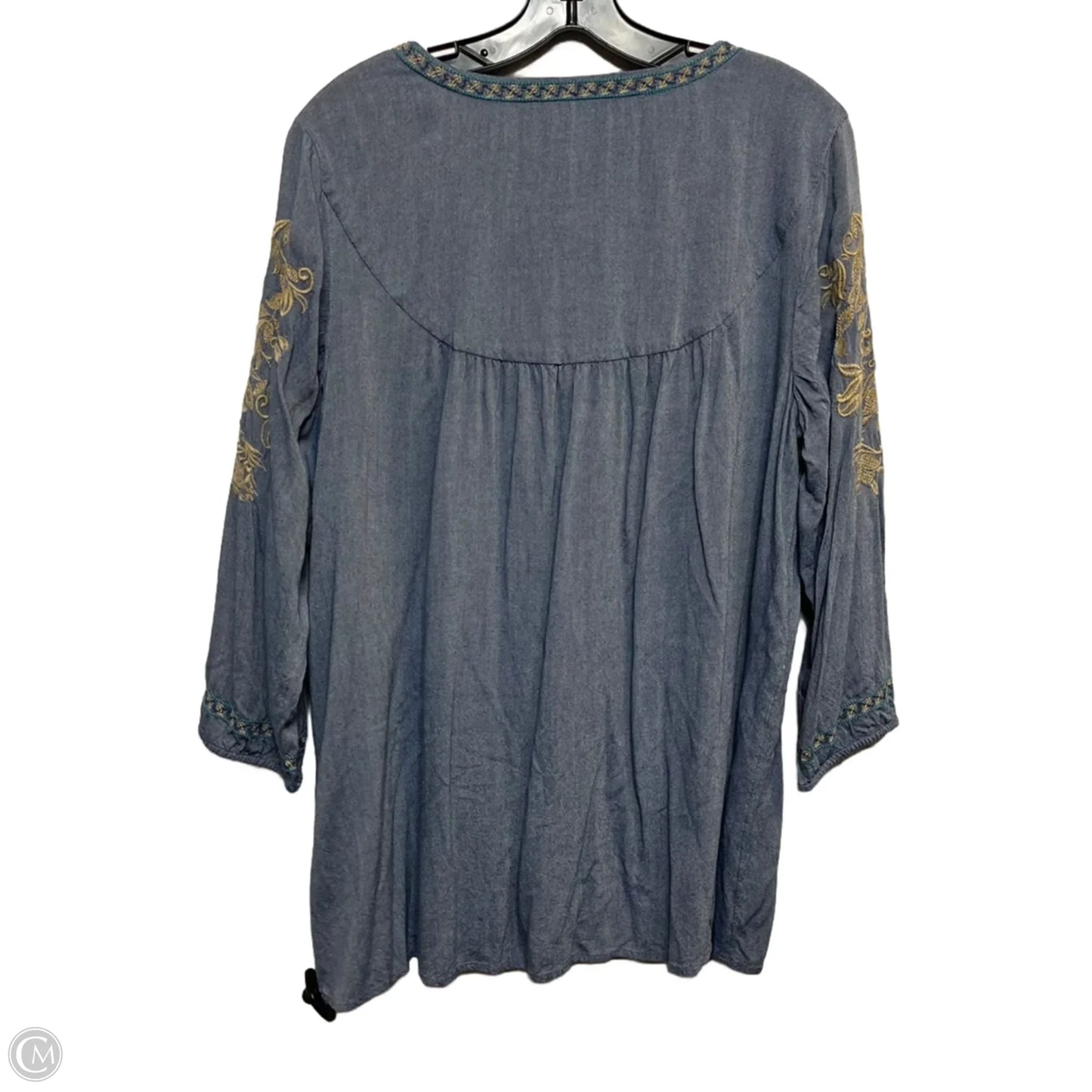 Top 3/4 Sleeve By J. Jill In Blue, Size: M
