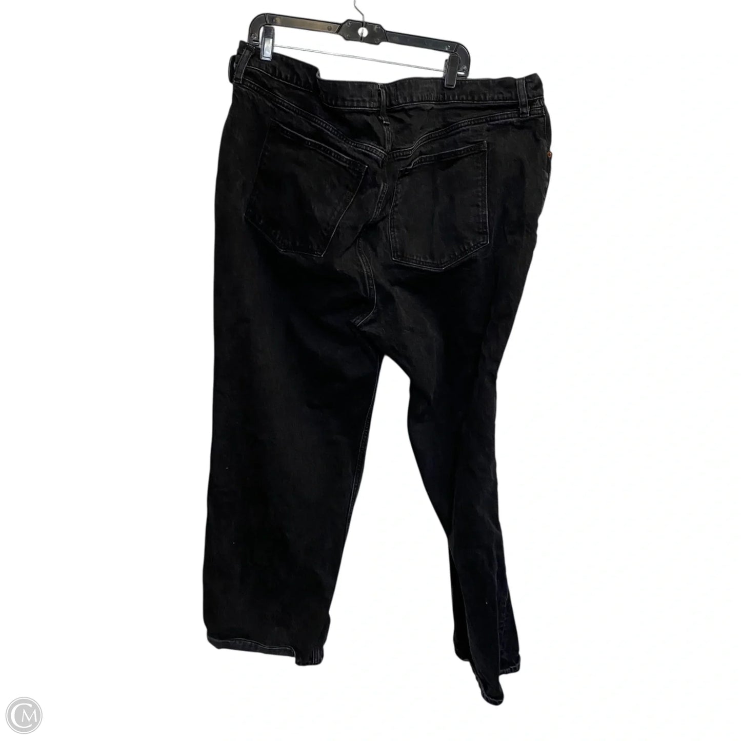 Jeans Straight By Abercrombie And Fitch In Black Denim, Size: 22